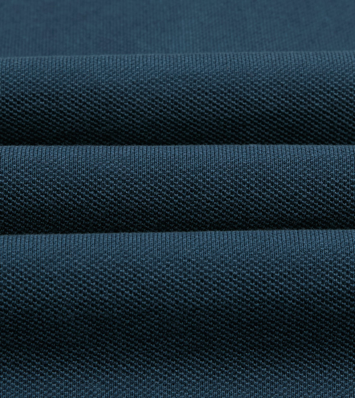 Indigo Dyed Cotton Jersey Long-Sleeve Polo Shirt