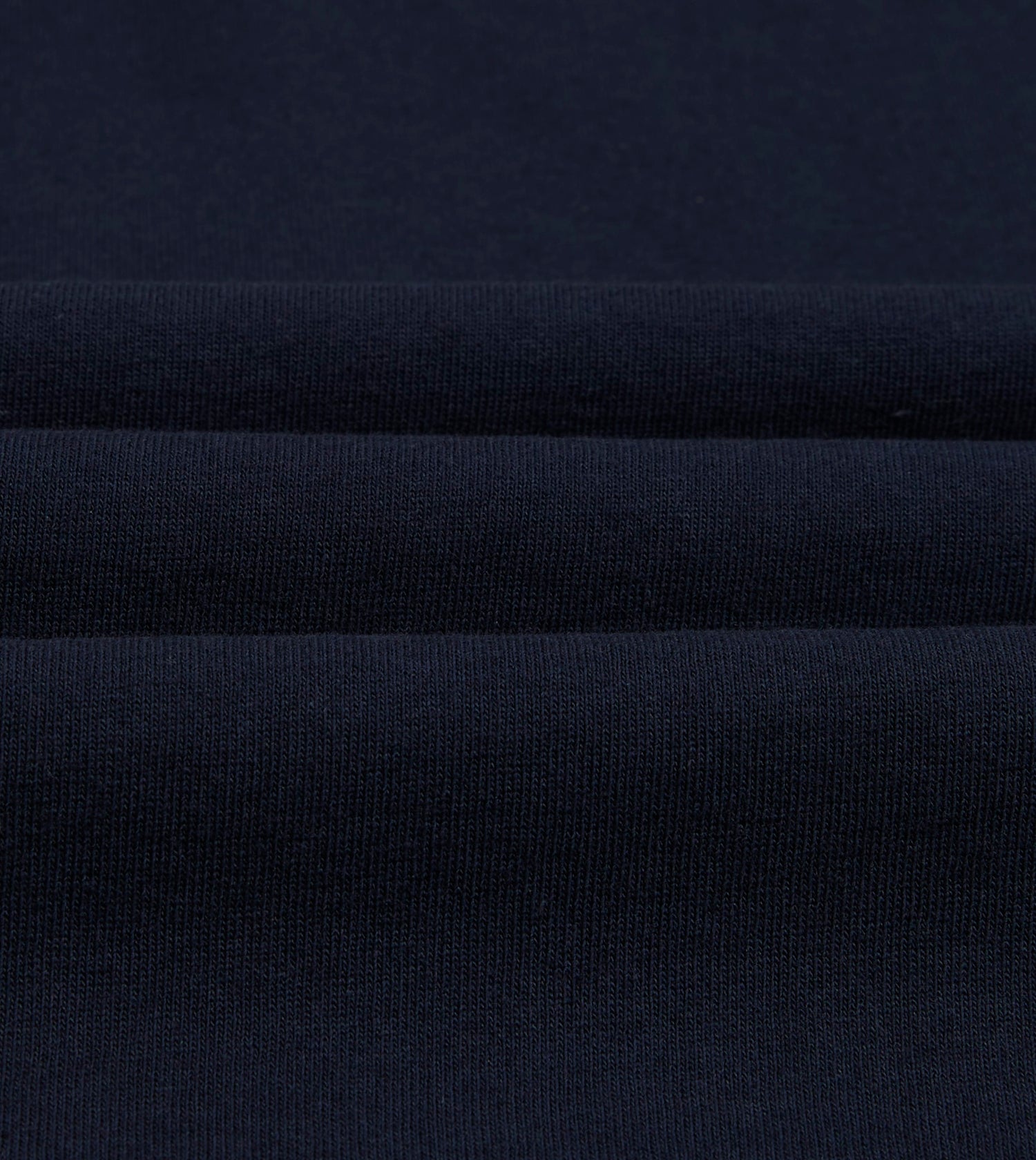 Navy Cotton Jersey Long-Sleeve Polo Shirt