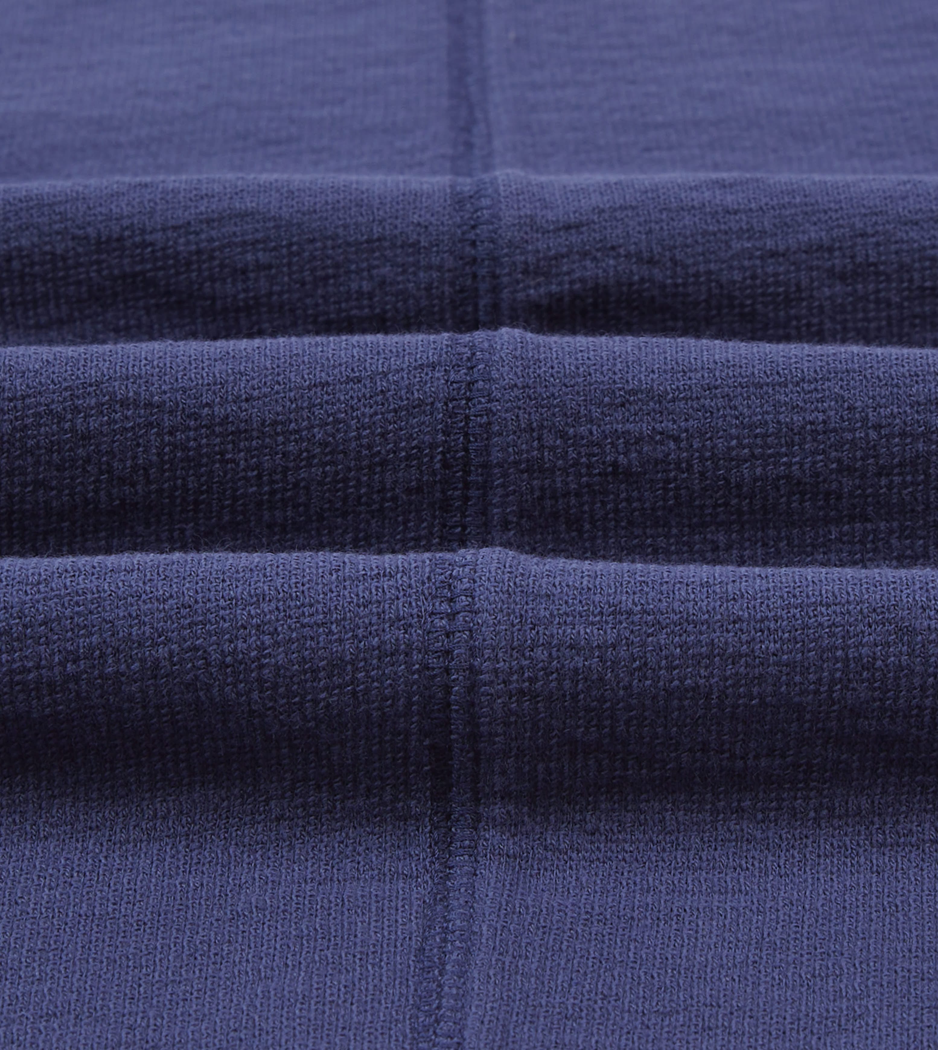 Navy Cotton Long-Sleeve Mock Neck Hiking T-Shirt