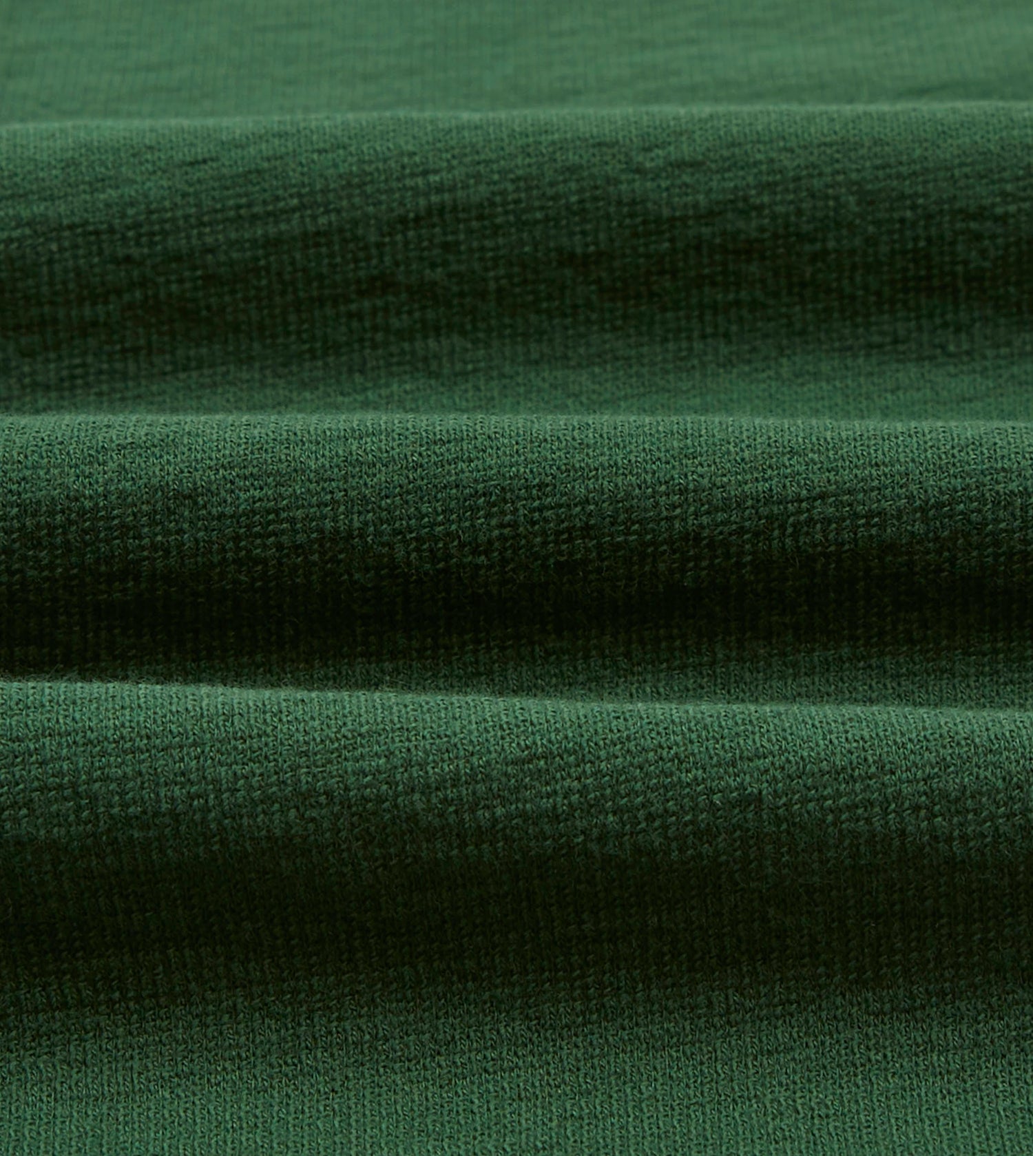 Green Cotton Long-Sleeve Mock Neck Hiking T-Shirt