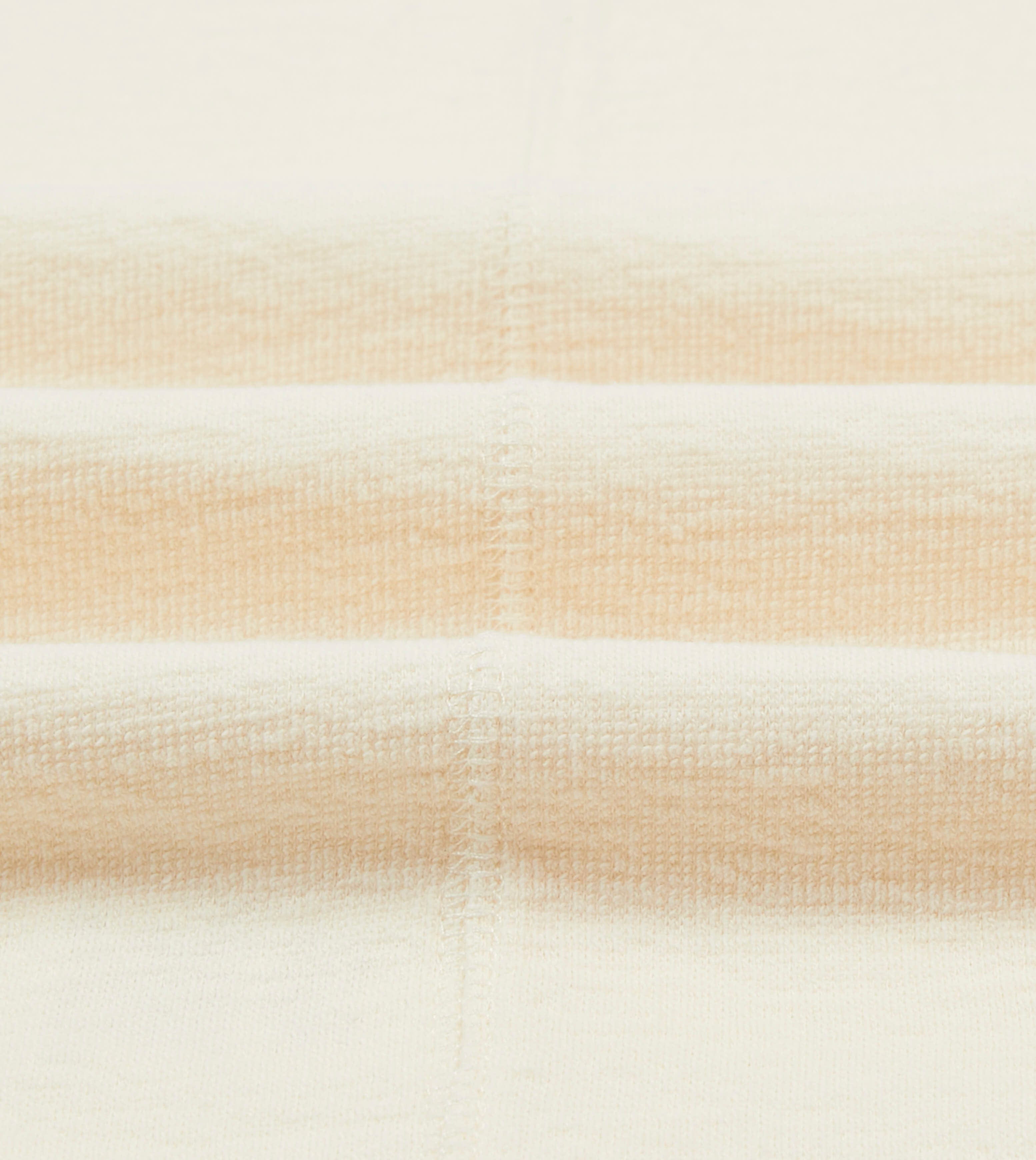 Ecru Cotton Long-Sleeve Mock Neck Hiking T-Shirt