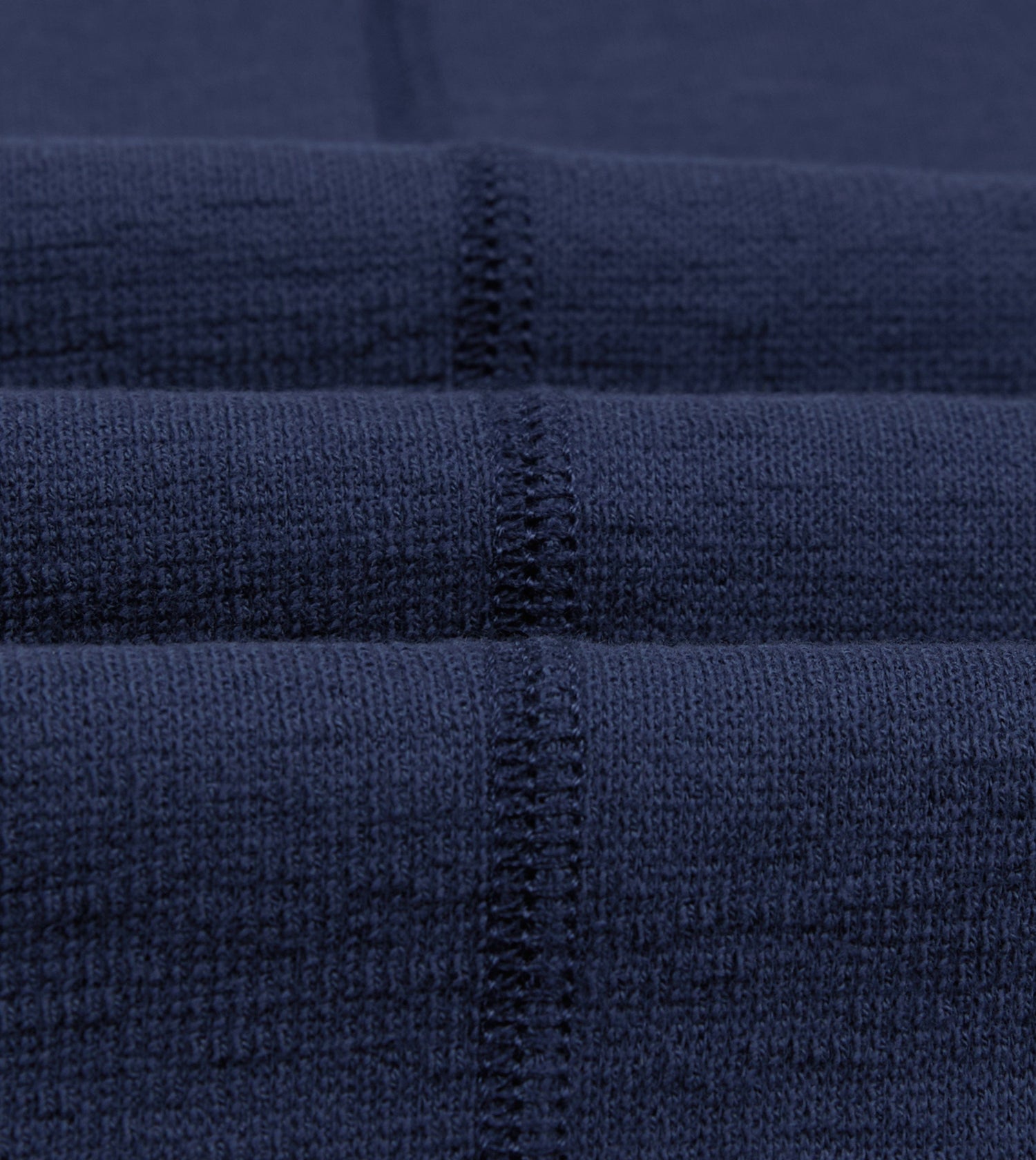 Navy Cotton Long-Sleeve Mock Neck Hiking T-Shirt