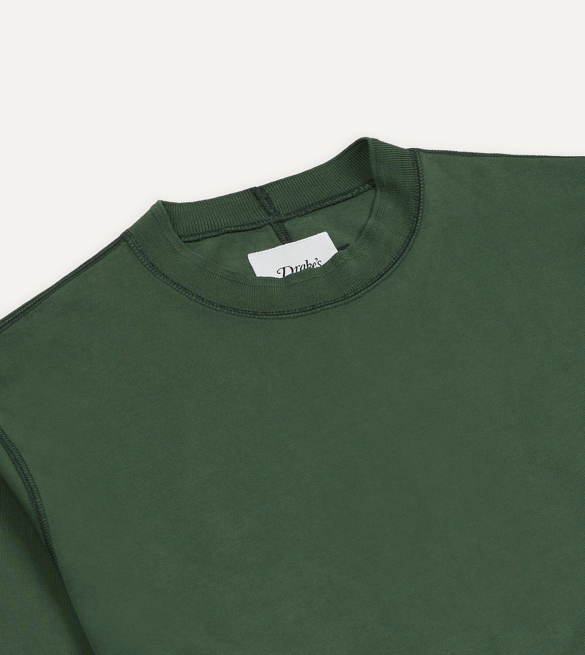 Green Cotton Long-Sleeve Hiking T-Shirt