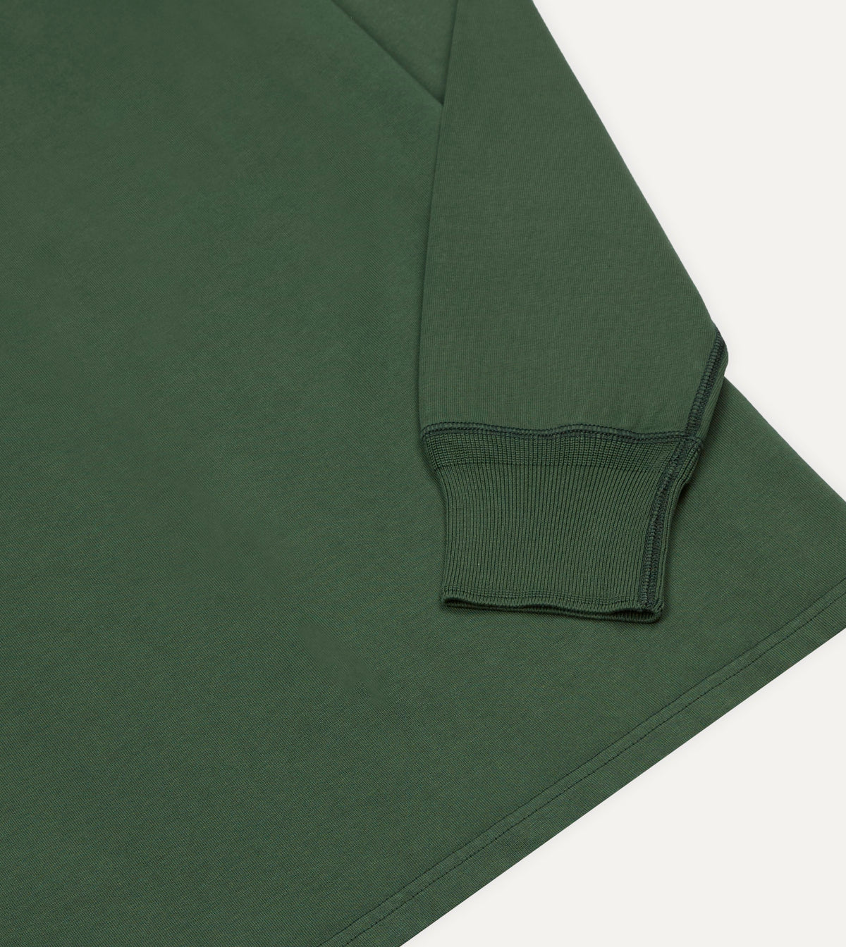 Green Cotton Long-Sleeve Hiking T-Shirt
