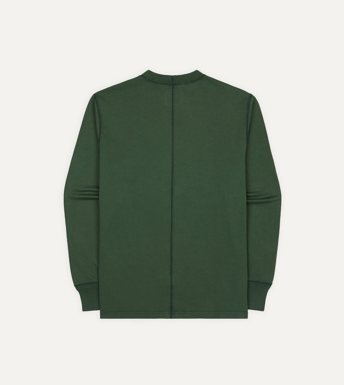 Green Cotton Long-Sleeve Hiking T-Shirt
