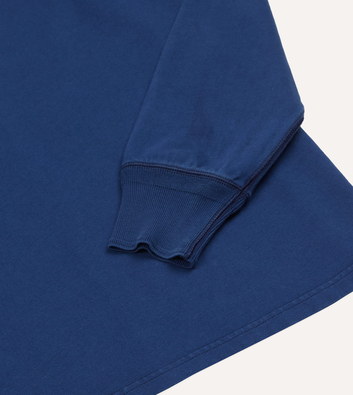 Indigo Dyed Cotton Long-Sleeve Hiking T-Shirt