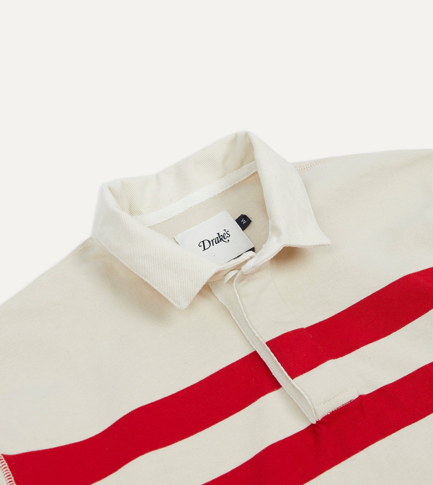 Cream, Red and Blue Stripe Cotton Rugby Shirt