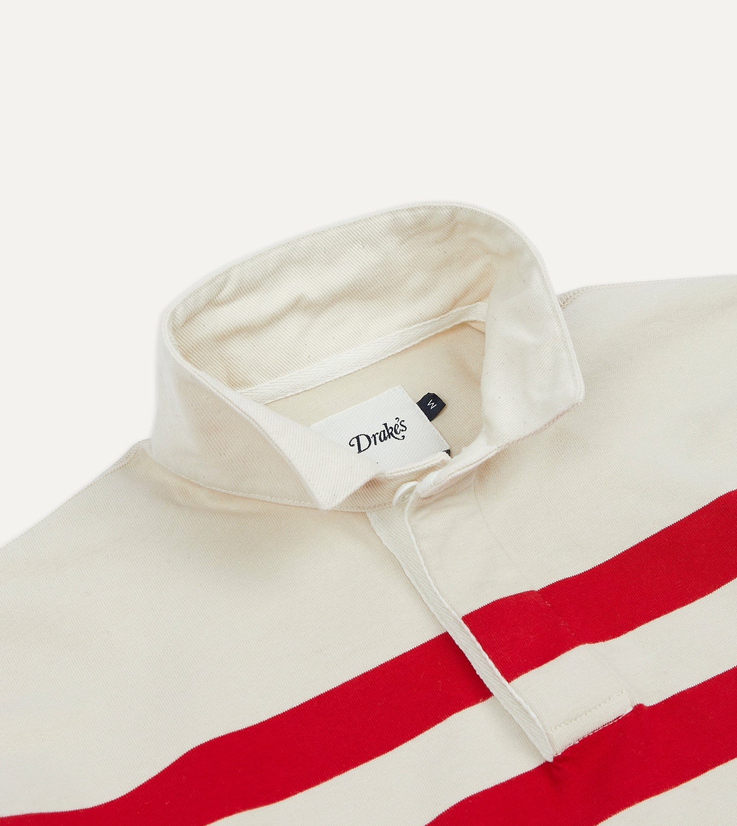 Cream, Red and Blue Stripe Cotton Rugby Shirt