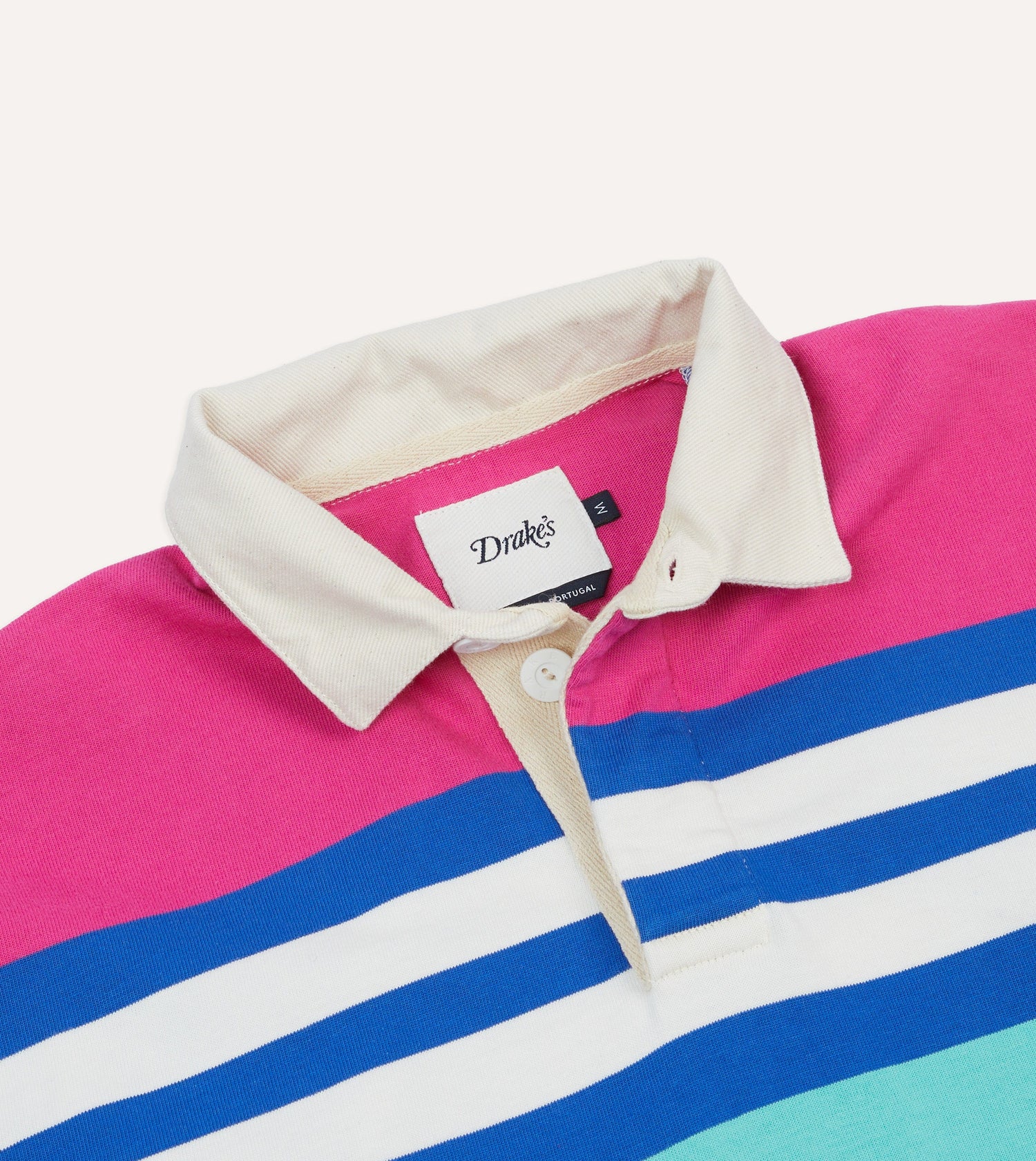 Pink, Green and Blue Stripe Cotton Rugby Shirt