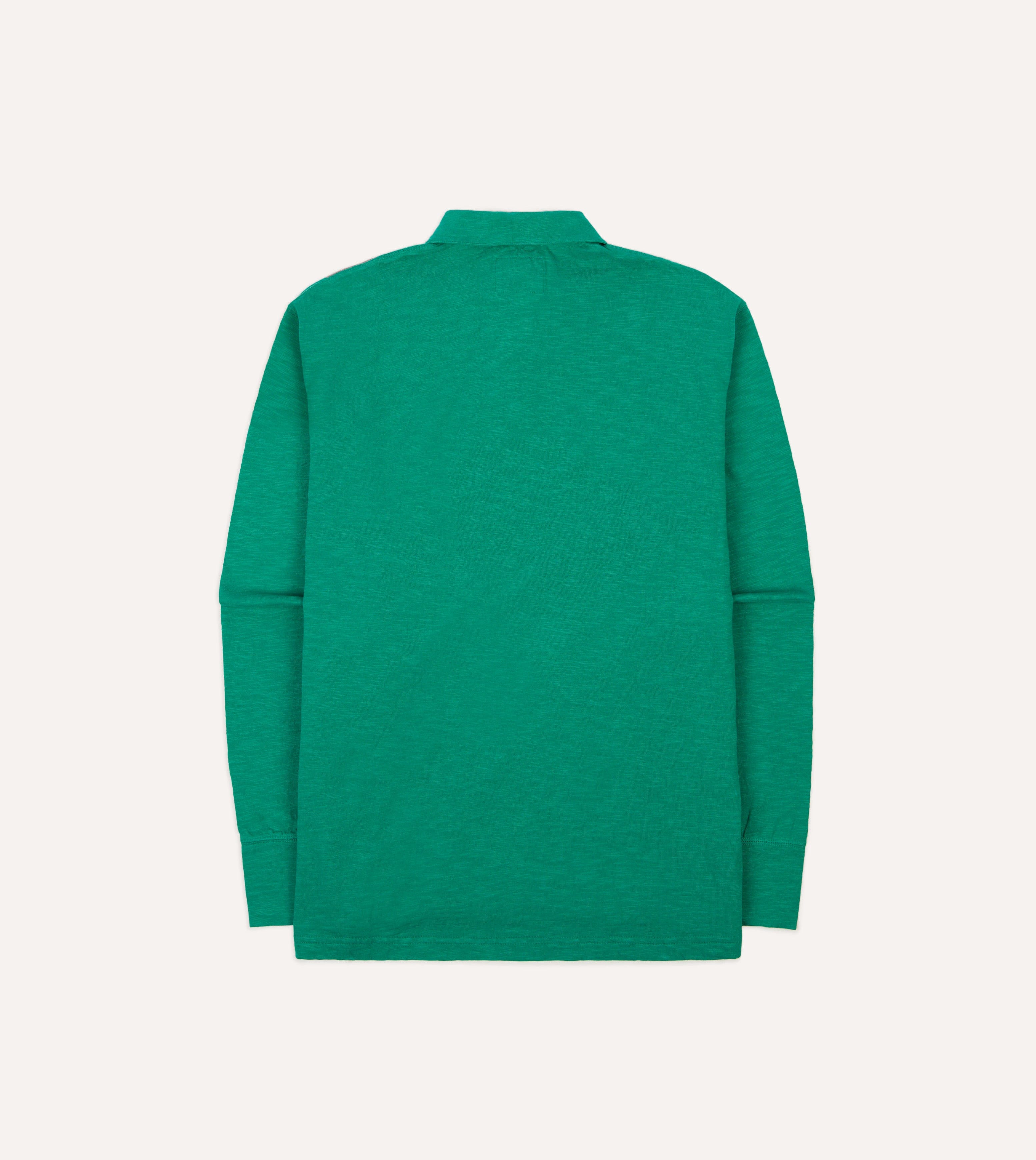 Green and Pink Chevron Flamé Cotton Rugby Shirt