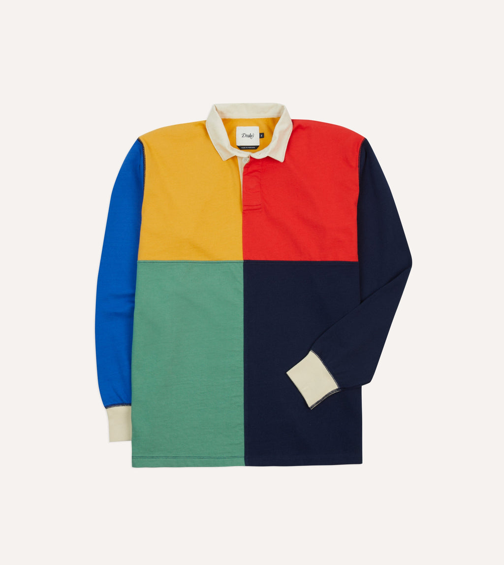 Multi Panelled Cotton Rugby Shirt – Drakes