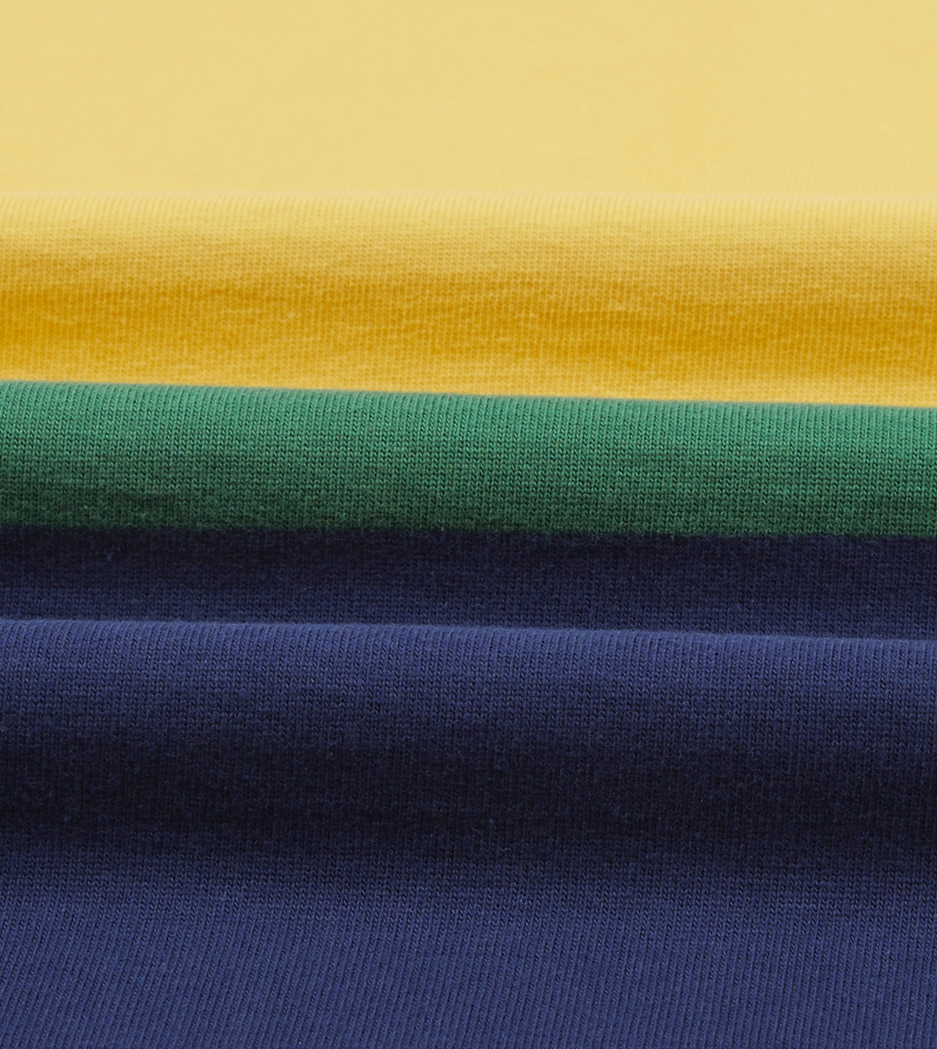 Pink, Green, Yellow and Navy Multi Stripe Cotton Rugby Shirt