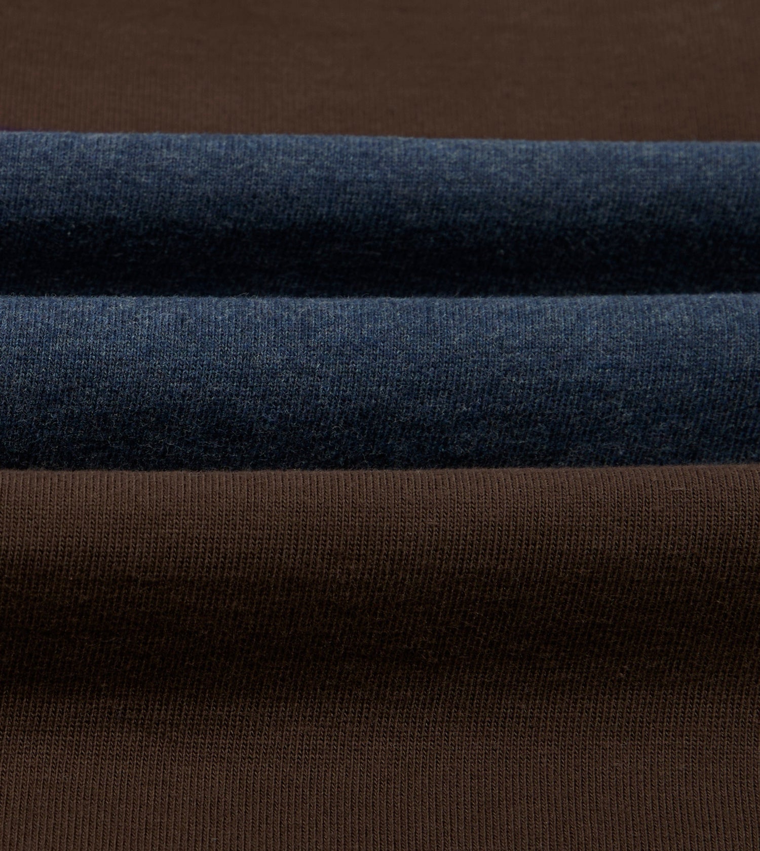 Drake's by A. Levine Brown and Blue Centre Stripe Cotton Rugby Shirt