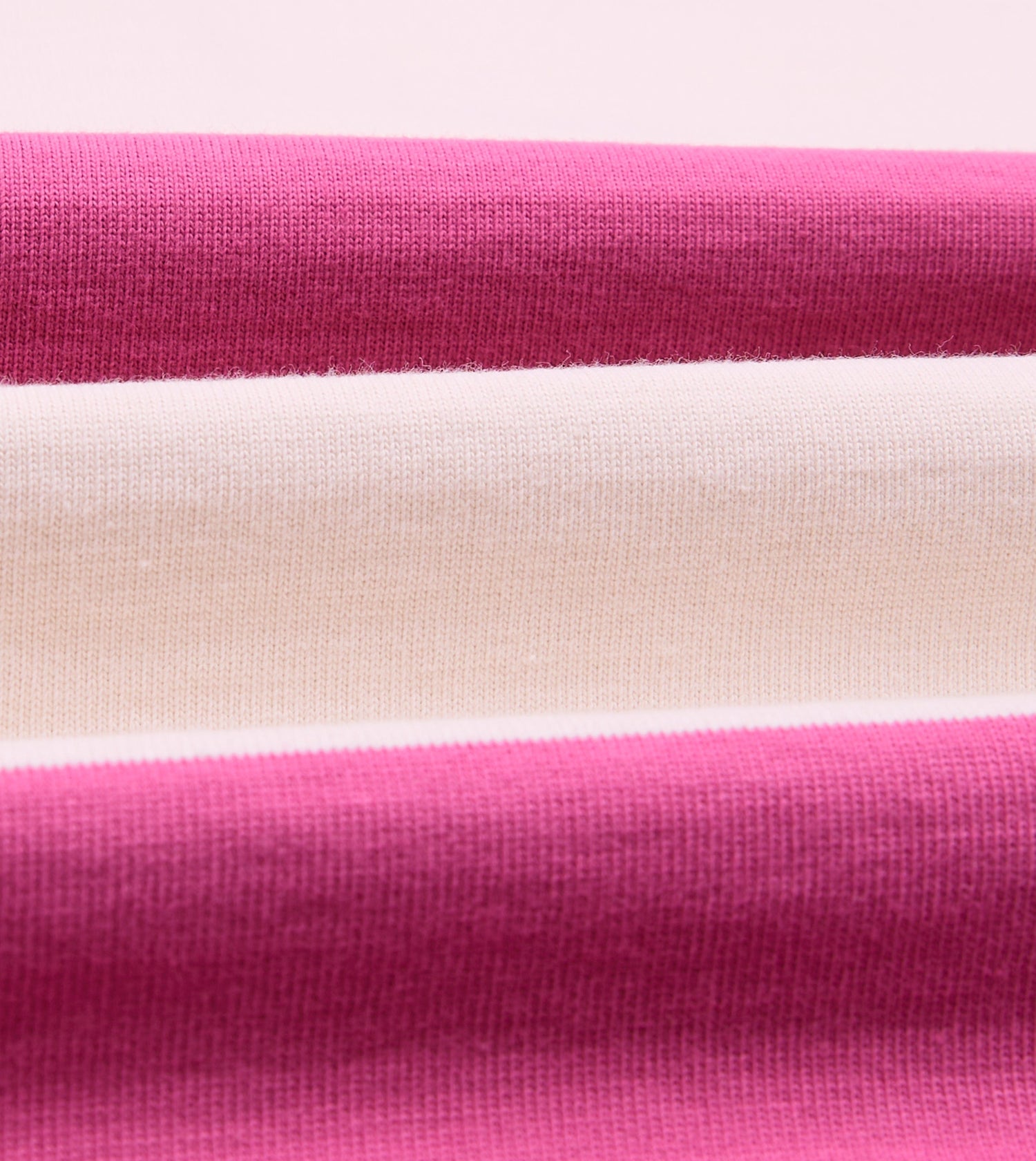 Pink and White Stripe Cotton Mandarin Collar Rugby Shirt