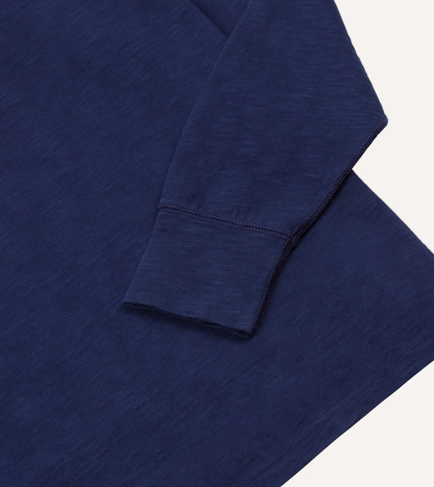 Navy and Yellow Chevron Flamé Cotton Rugby Shirt