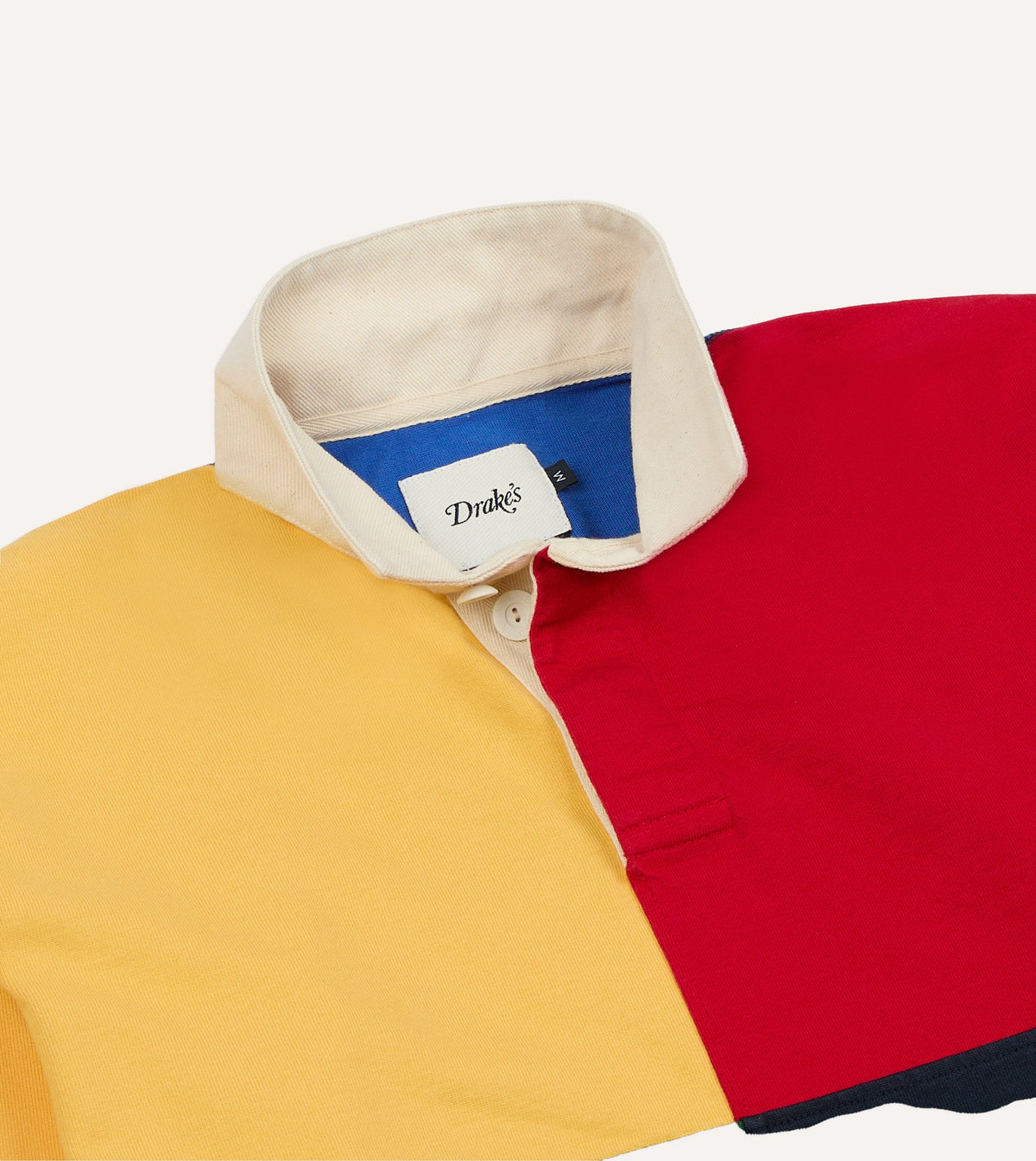 Colour Block Rugby Colourblock Multi Panelled Cotton Rugby Shirt – Drakes