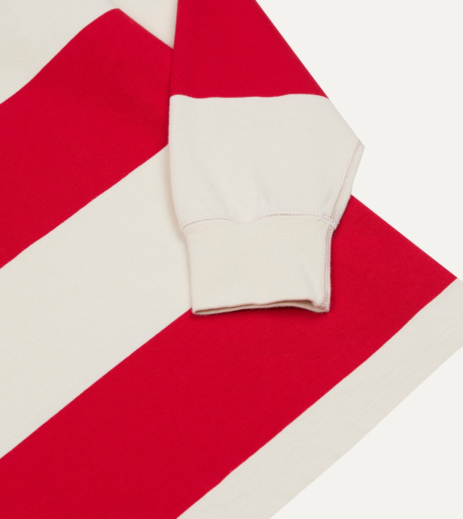 Mayumi Y. for Drake’s Stripe Cotton Embroidered Rugby Shirt