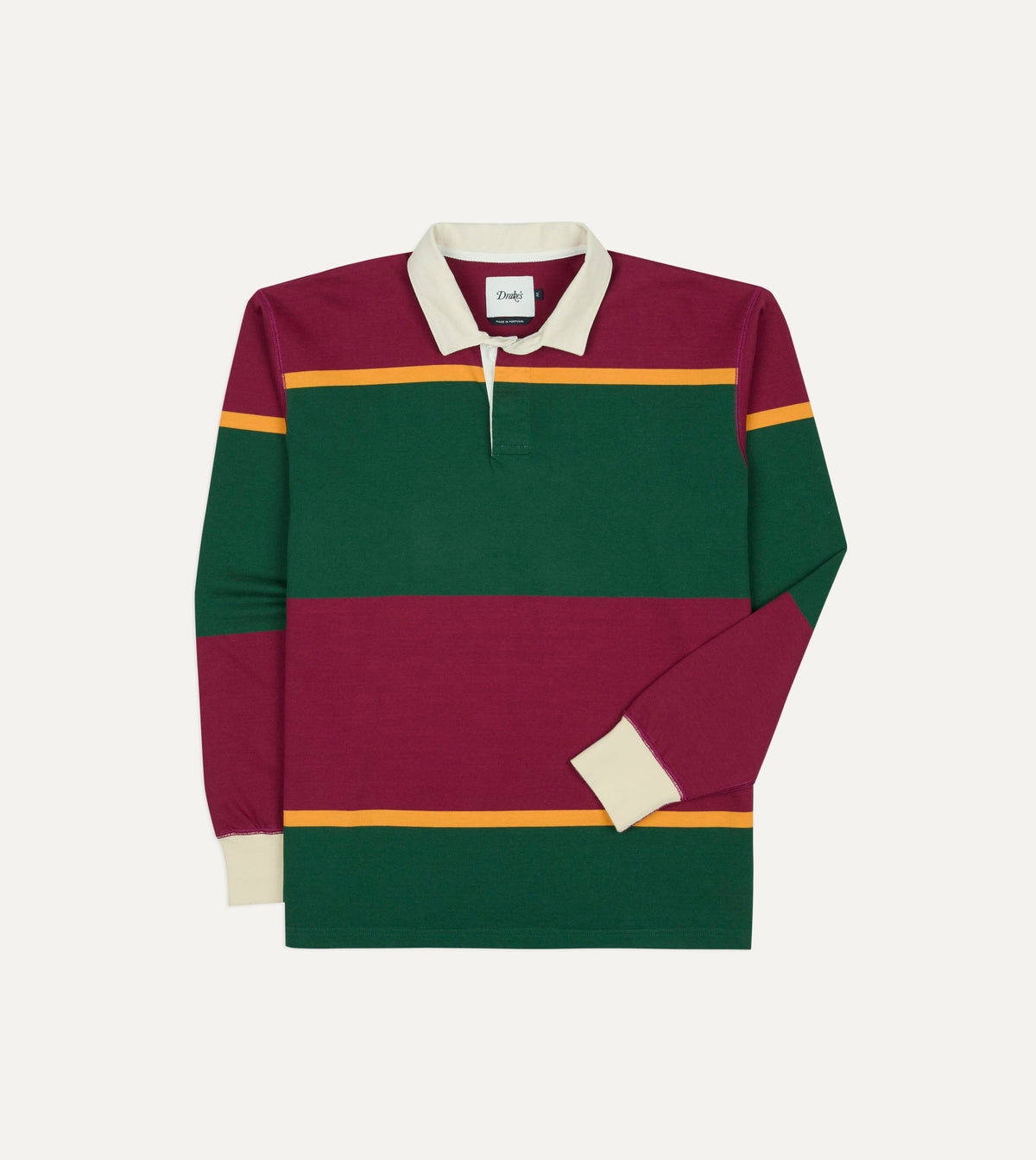 Pink, Green and Yellow Multi Stripe Cotton Rugby Shirt