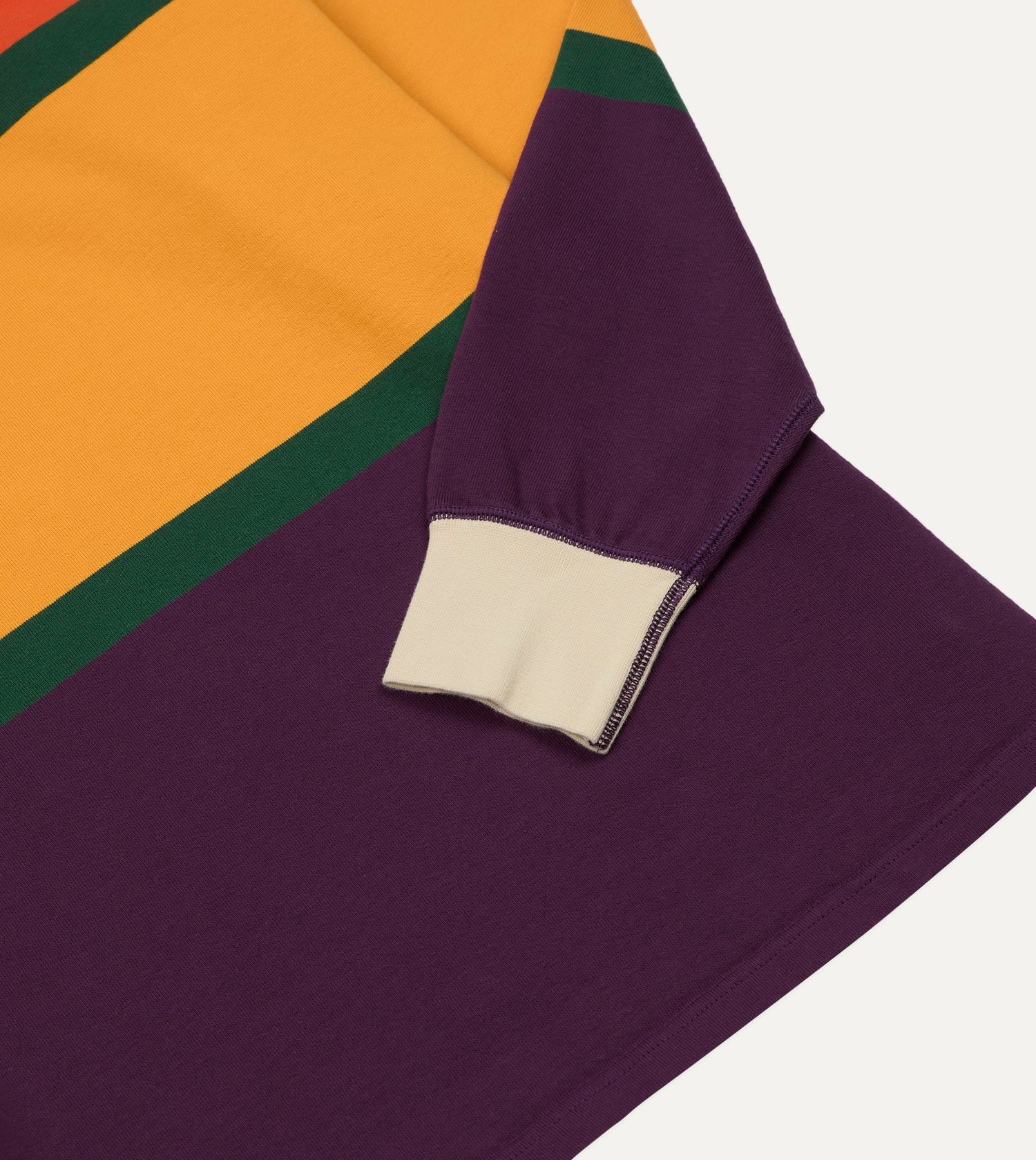 Red, Yellow and Purple Multi Stripe Cotton Rugby Shirt