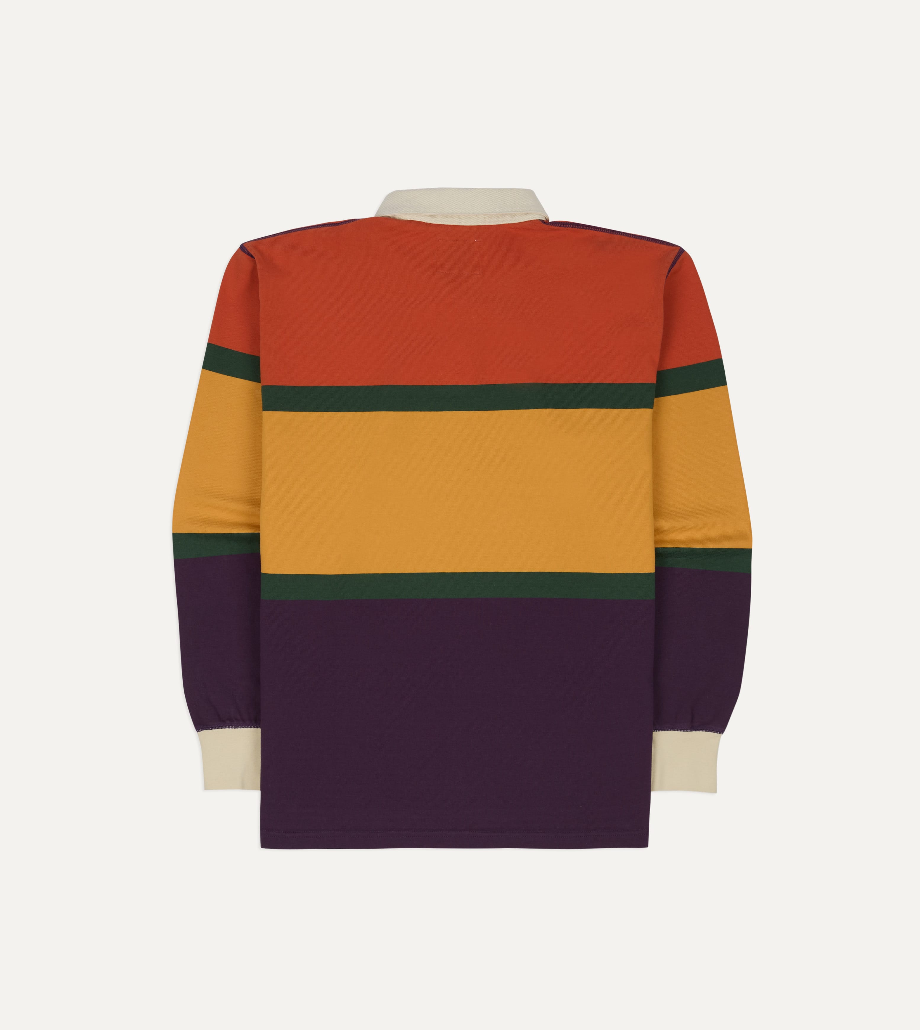Red, Yellow and Purple Multi Stripe Cotton Rugby Shirt
