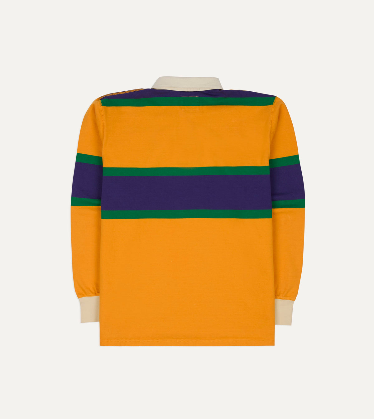 Yellow, Purple and Green Multi Stripe Cotton Rugby Shirt