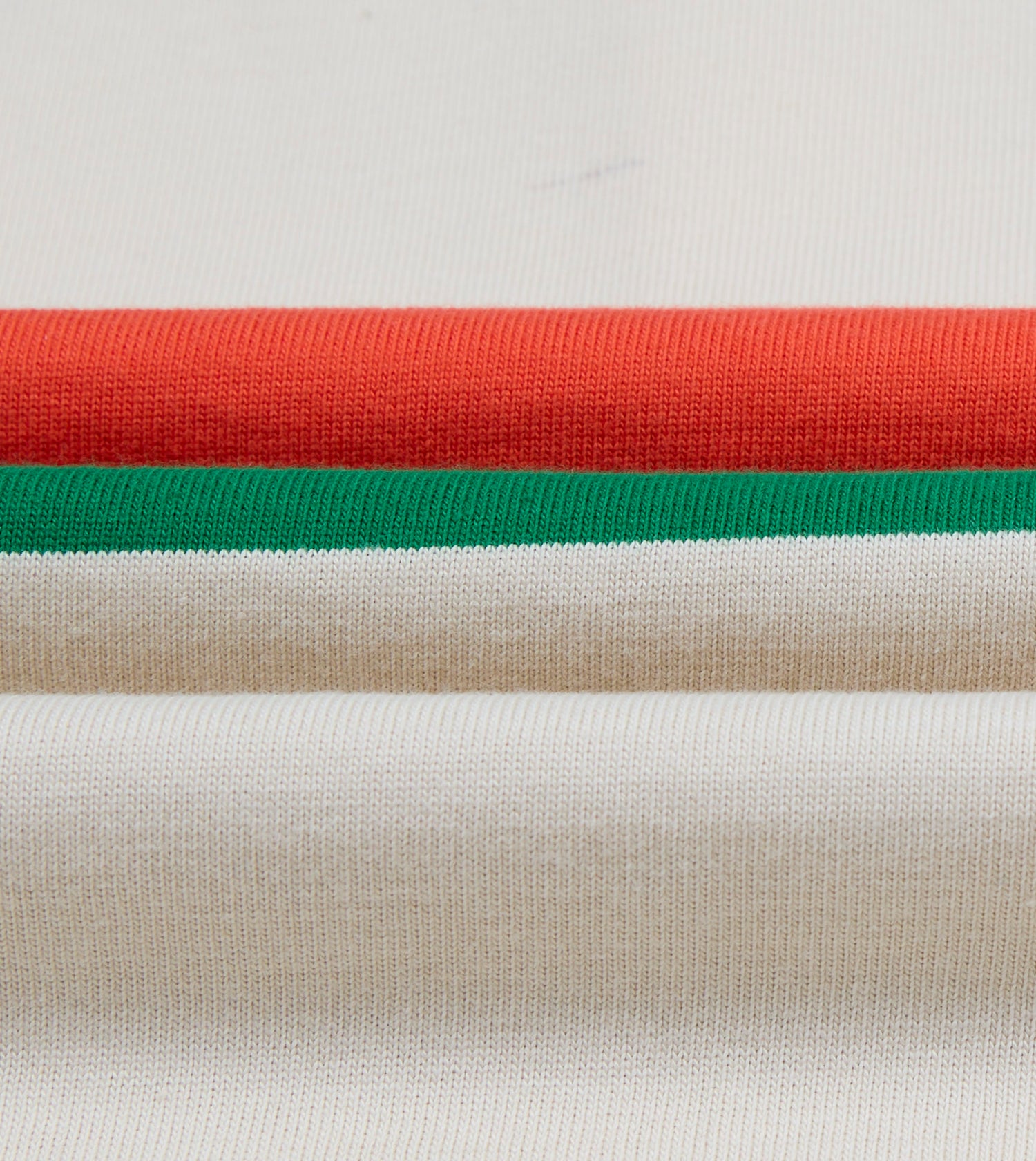 Ecru Multi Centre Stripe Cotton Rugby Shirt