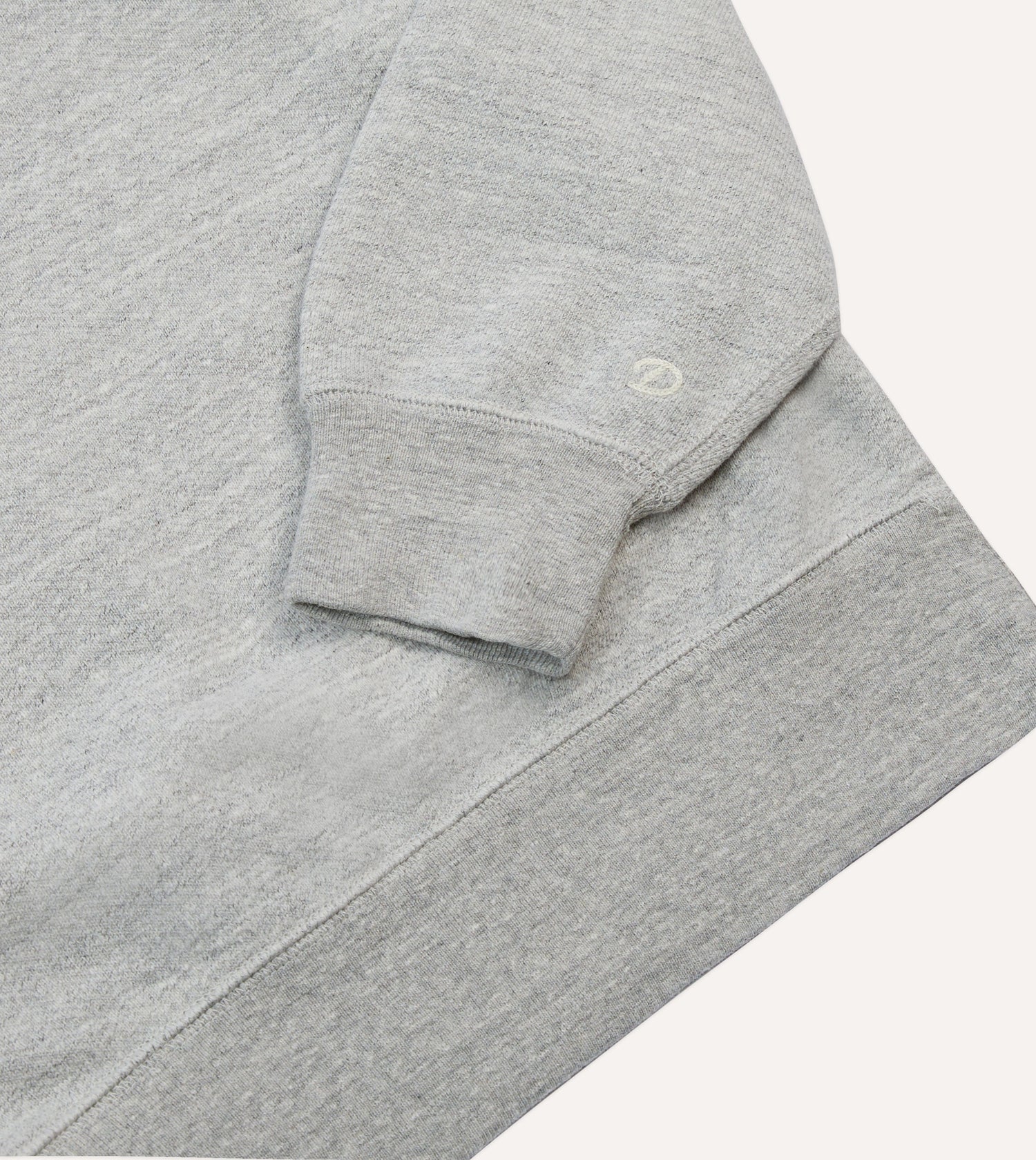 Grey Melange Cotton Sweatshirt
