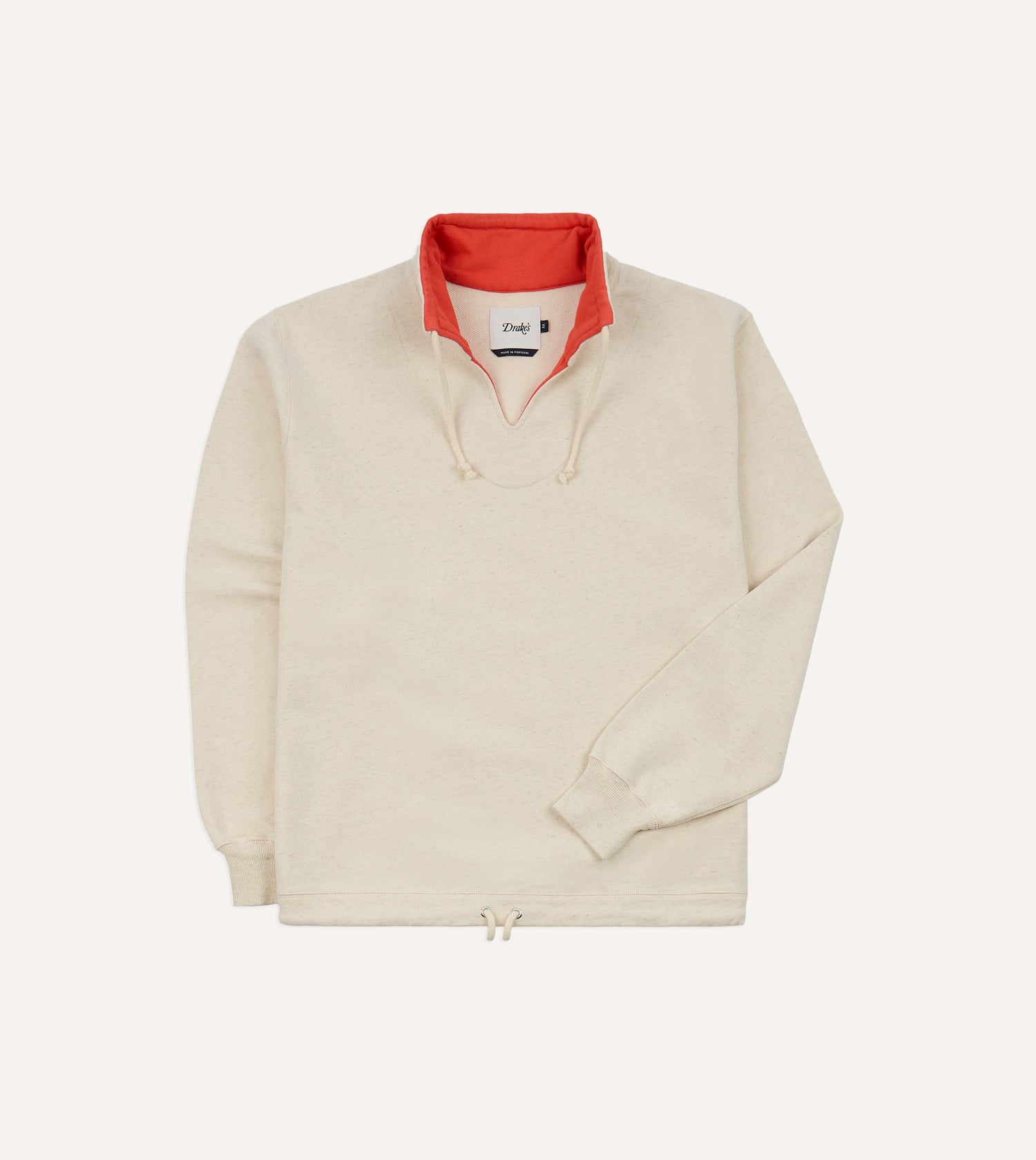 Ecru Cotton-Hemp Smock Sweatshirt