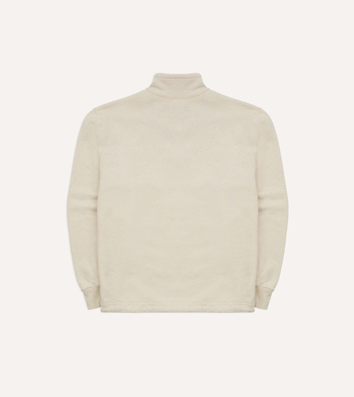 Ecru Cotton-Hemp Smock Sweatshirt