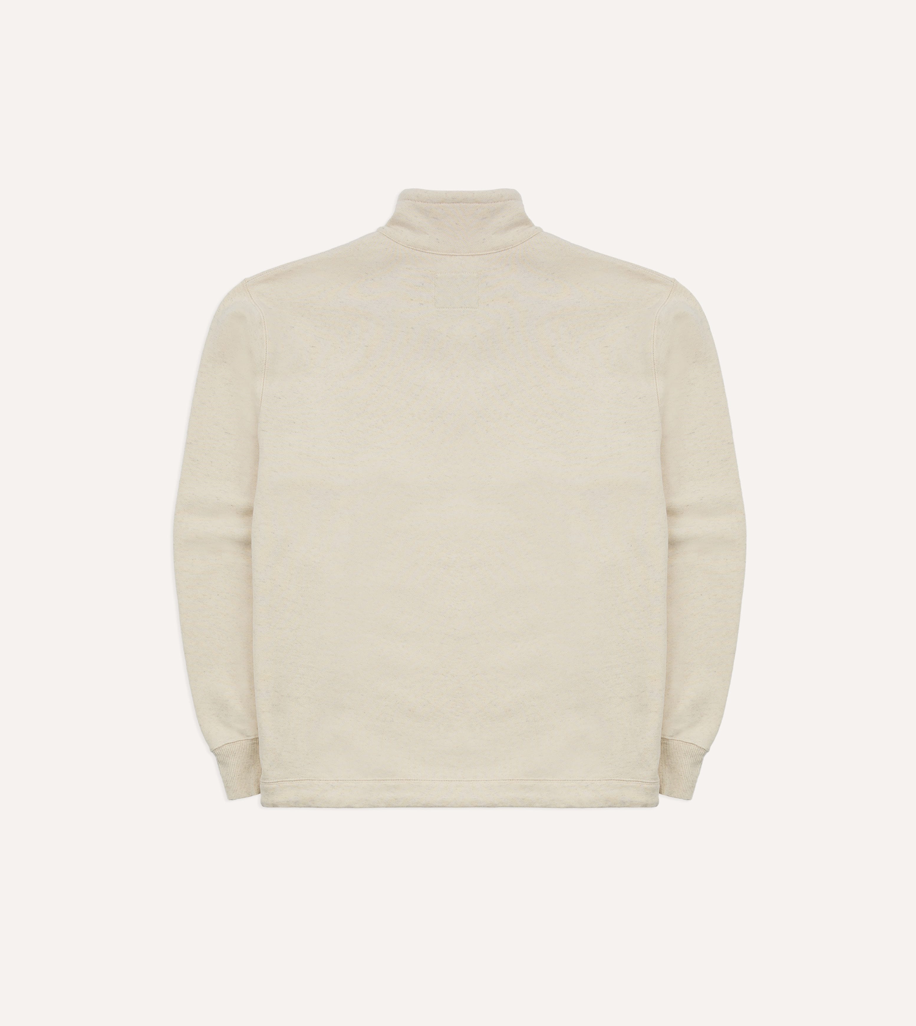 Ecru Cotton-Hemp Smock Sweatshirt