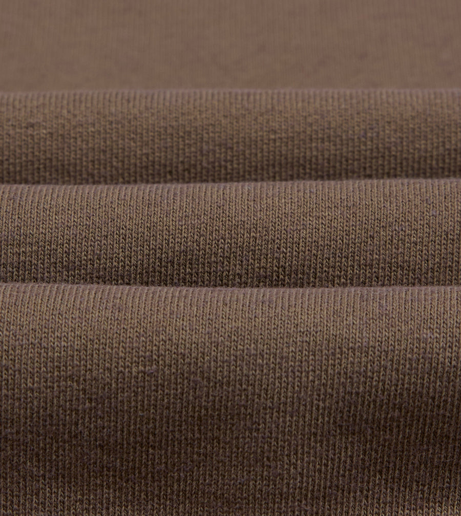 Brown Cotton-Hemp Raglan Sweatshirt