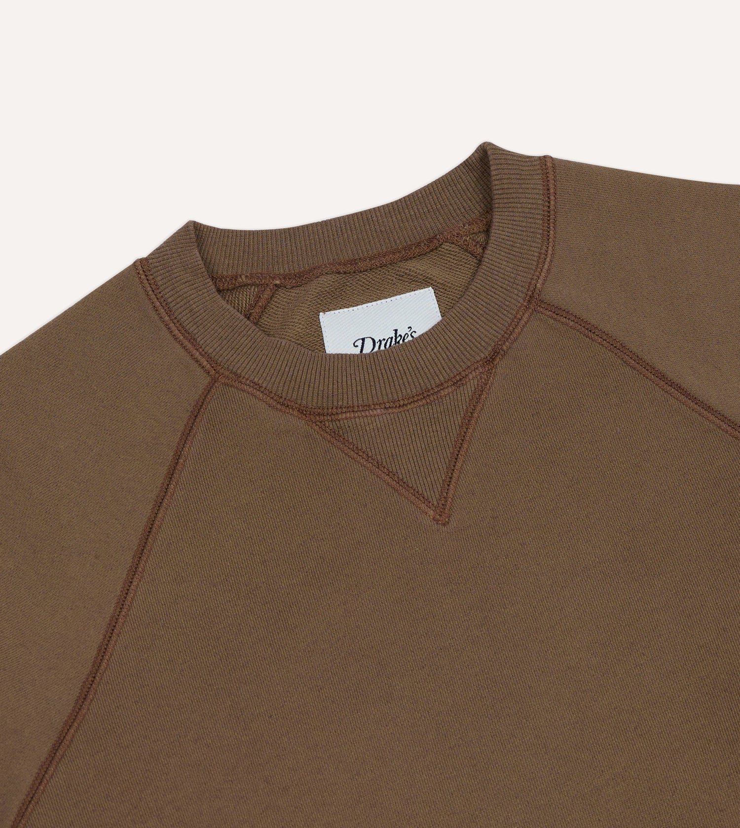 Brown Cotton-Hemp Raglan Sweatshirt