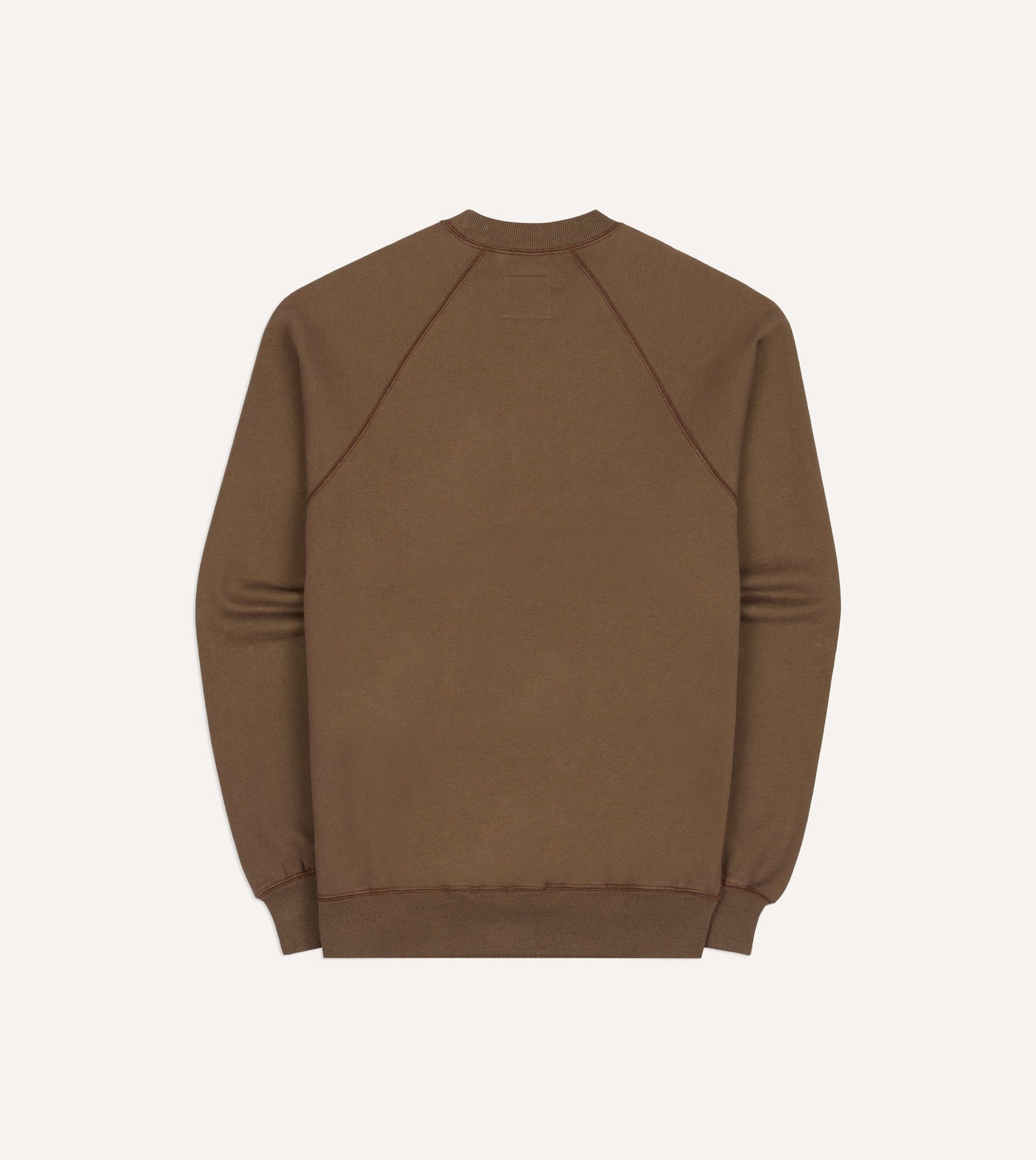Brown Cotton-Hemp Raglan Sweatshirt