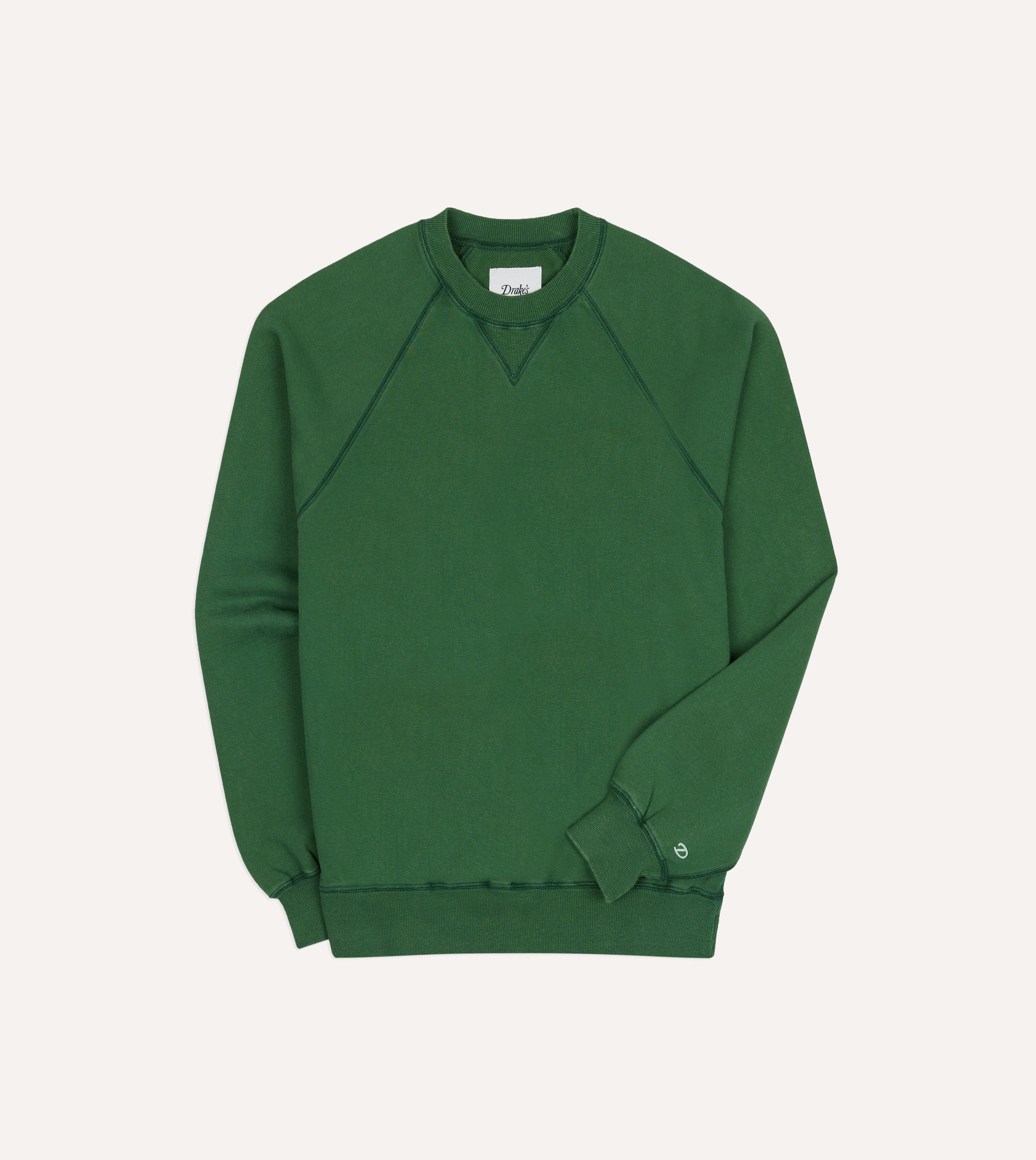 Green Cotton-Hemp Raglan Sweatshirt