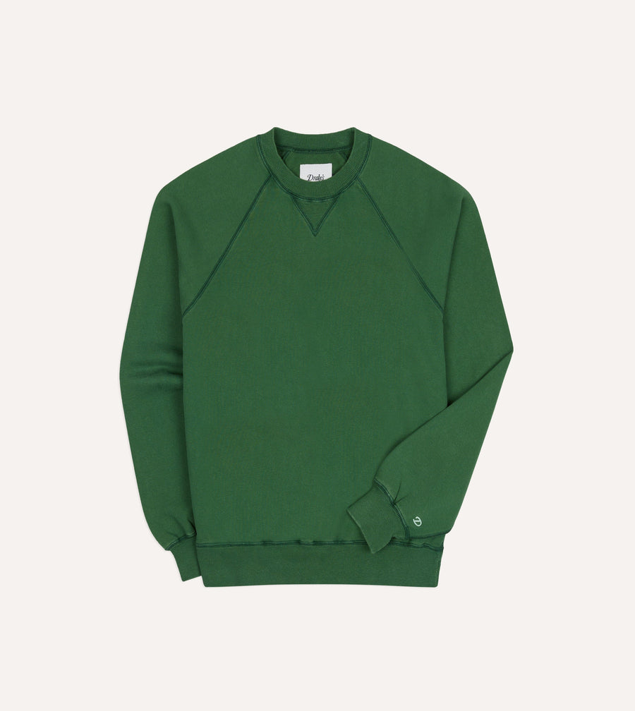 Green Cotton-Hemp Raglan Sweatshirt