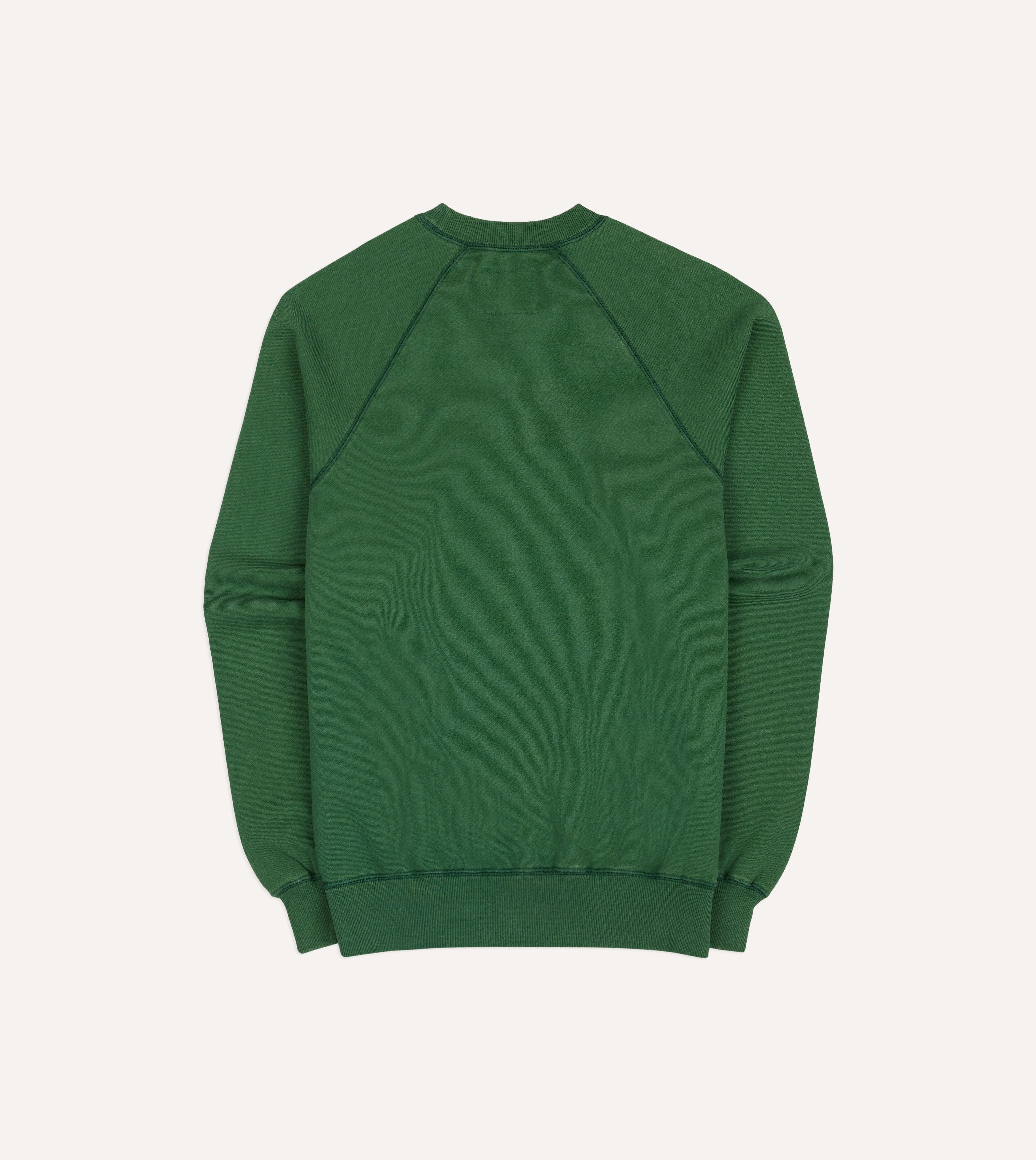 Green Cotton-Hemp Raglan Sweatshirt