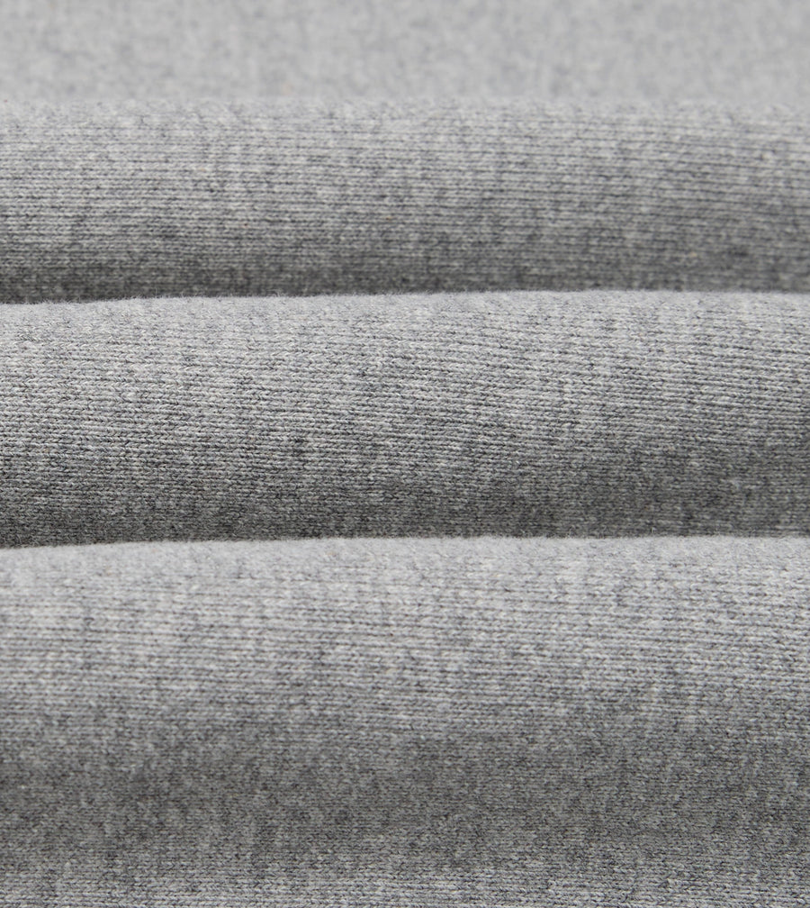 Grey Melange Cotton Reverse Weave Sweatshirt