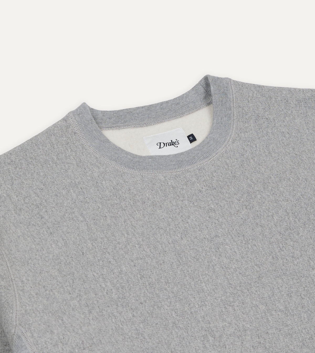 Grey Melange Cotton Reverse Weave Sweatshirt