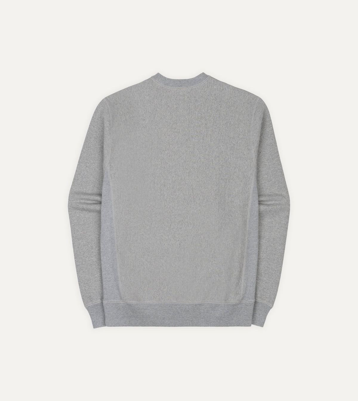 Grey Melange Cotton Reverse Weave Sweatshirt