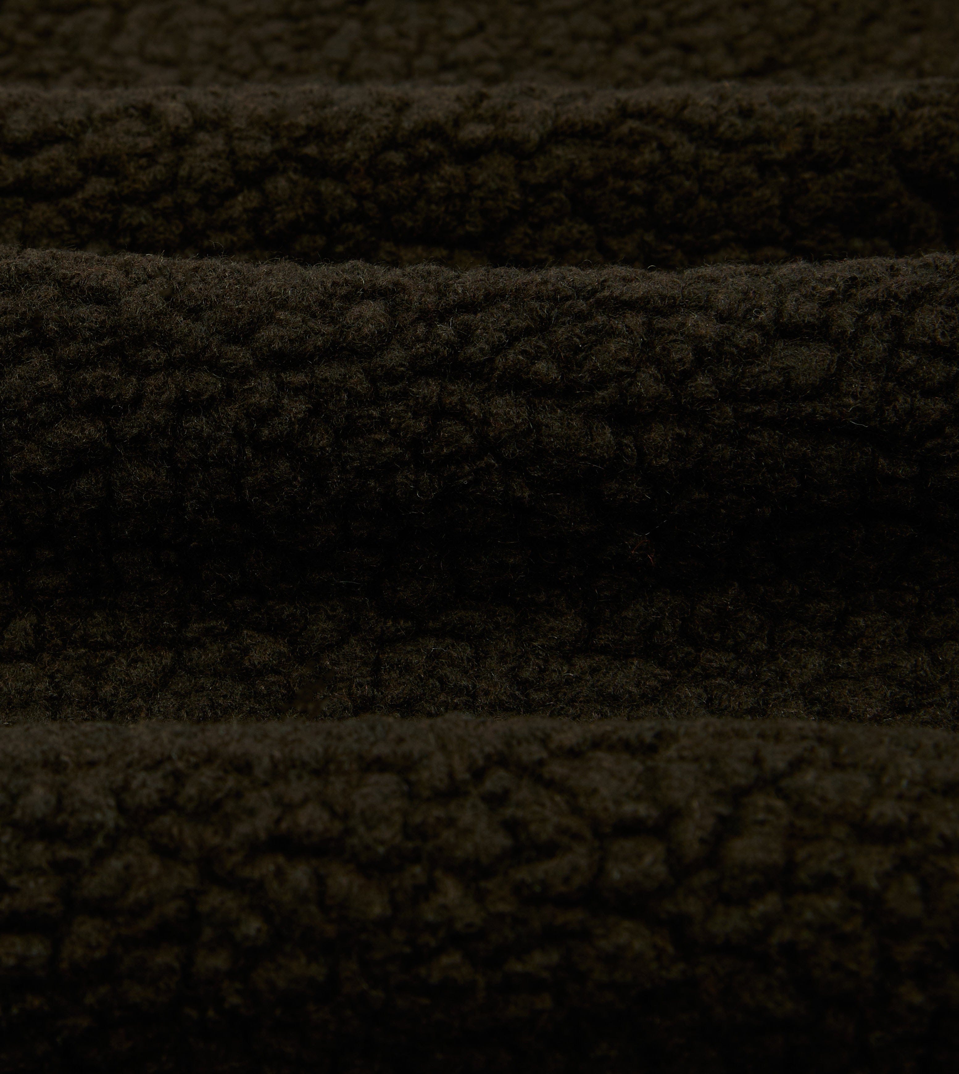 Drake's by A. Levine Boucle Wool Half-Zip Fleece Jacket