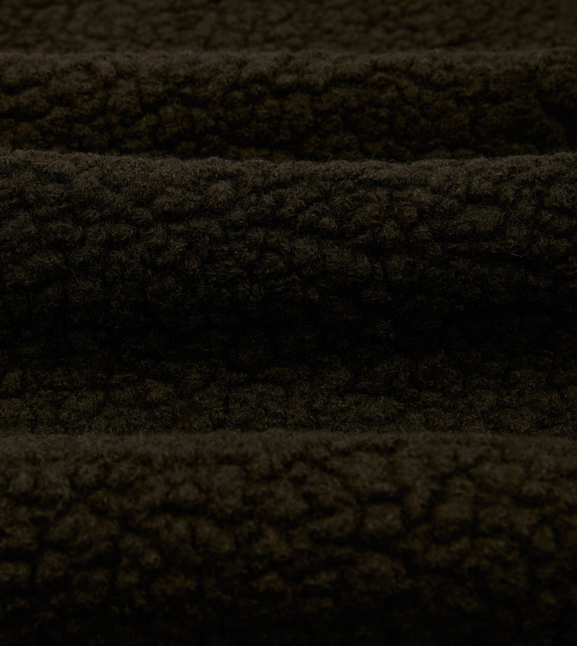 Drake's by A. Levine Boucle Wool Half-Zip Fleece Jacket