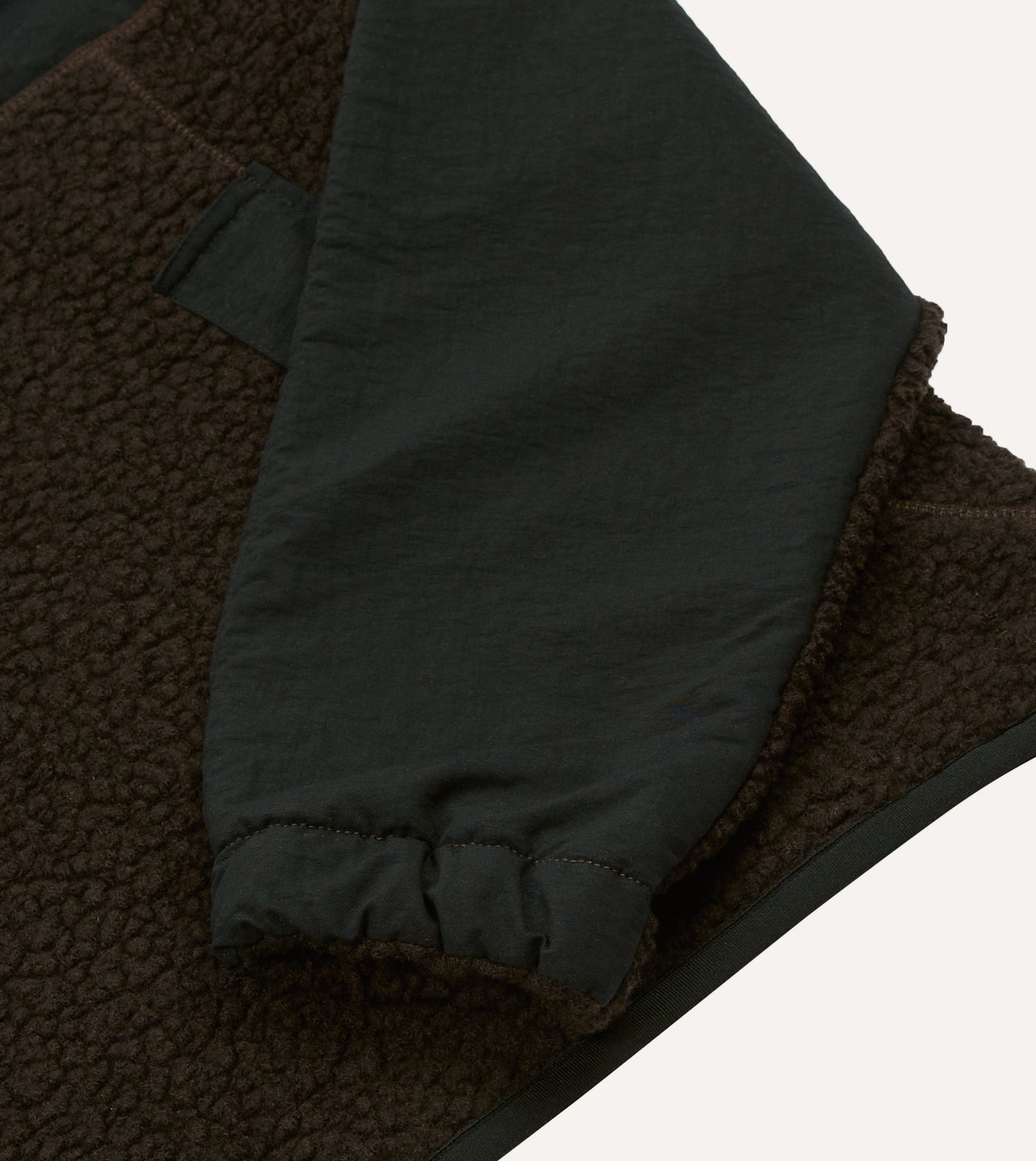 Drake's by A. Levine Boucle Wool Half-Zip Fleece Jacket