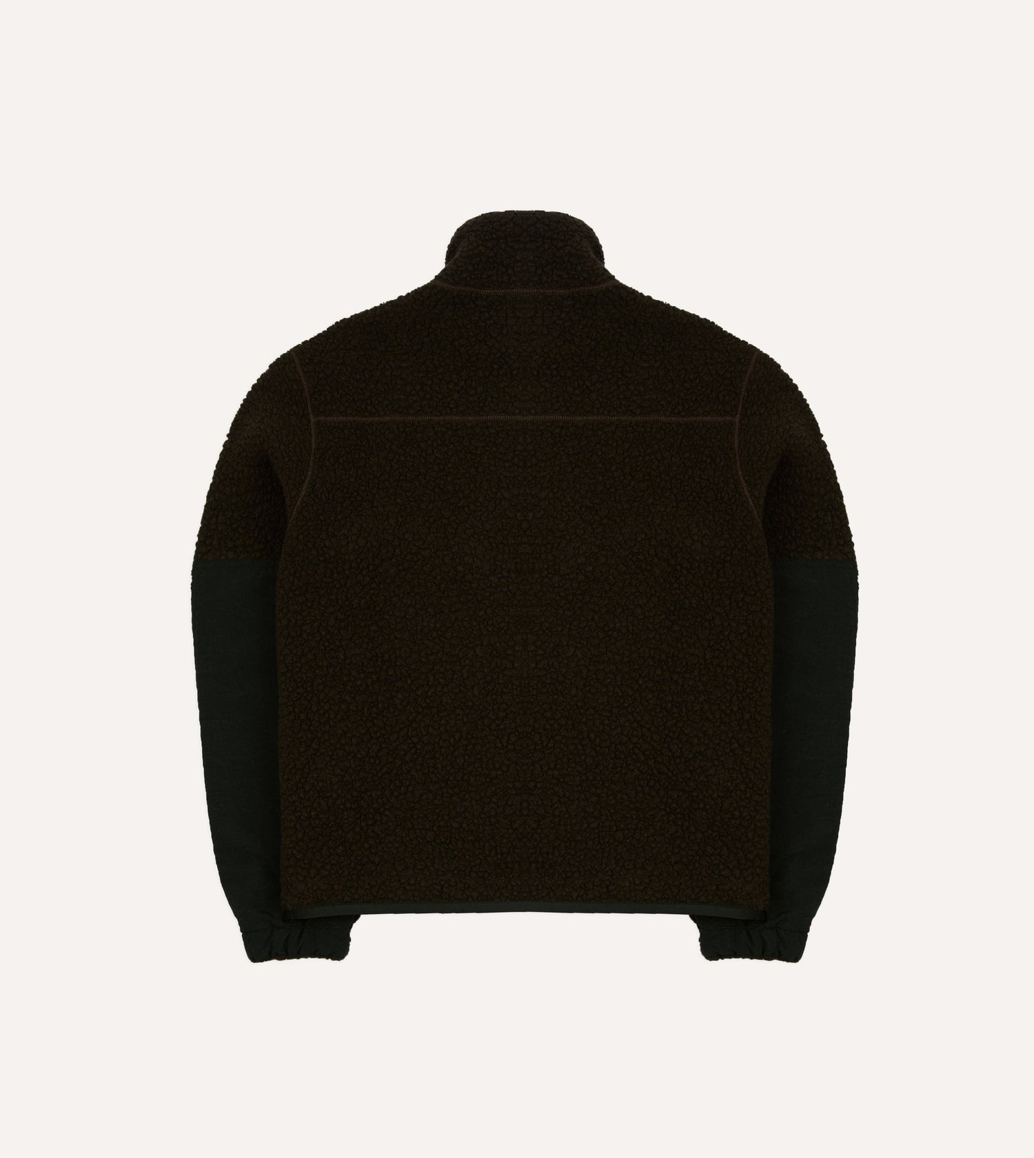 Drake's by A. Levine Boucle Wool Half-Zip Fleece Jacket