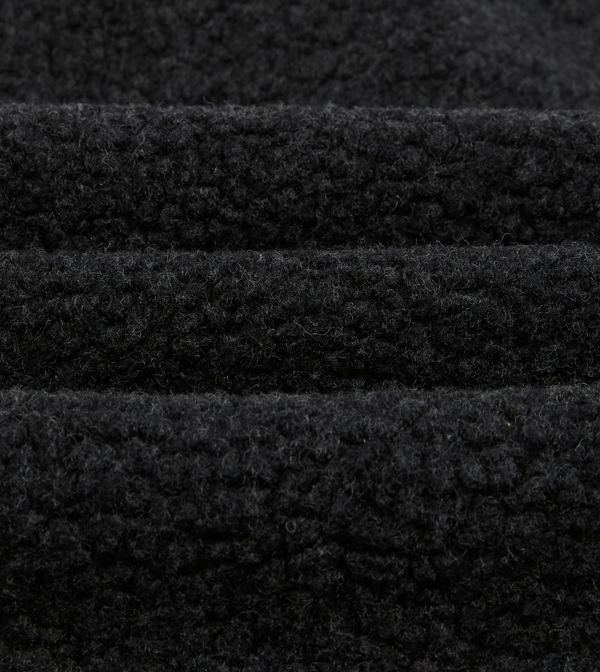 Charcoal Boucle Wool Pullover Fleece