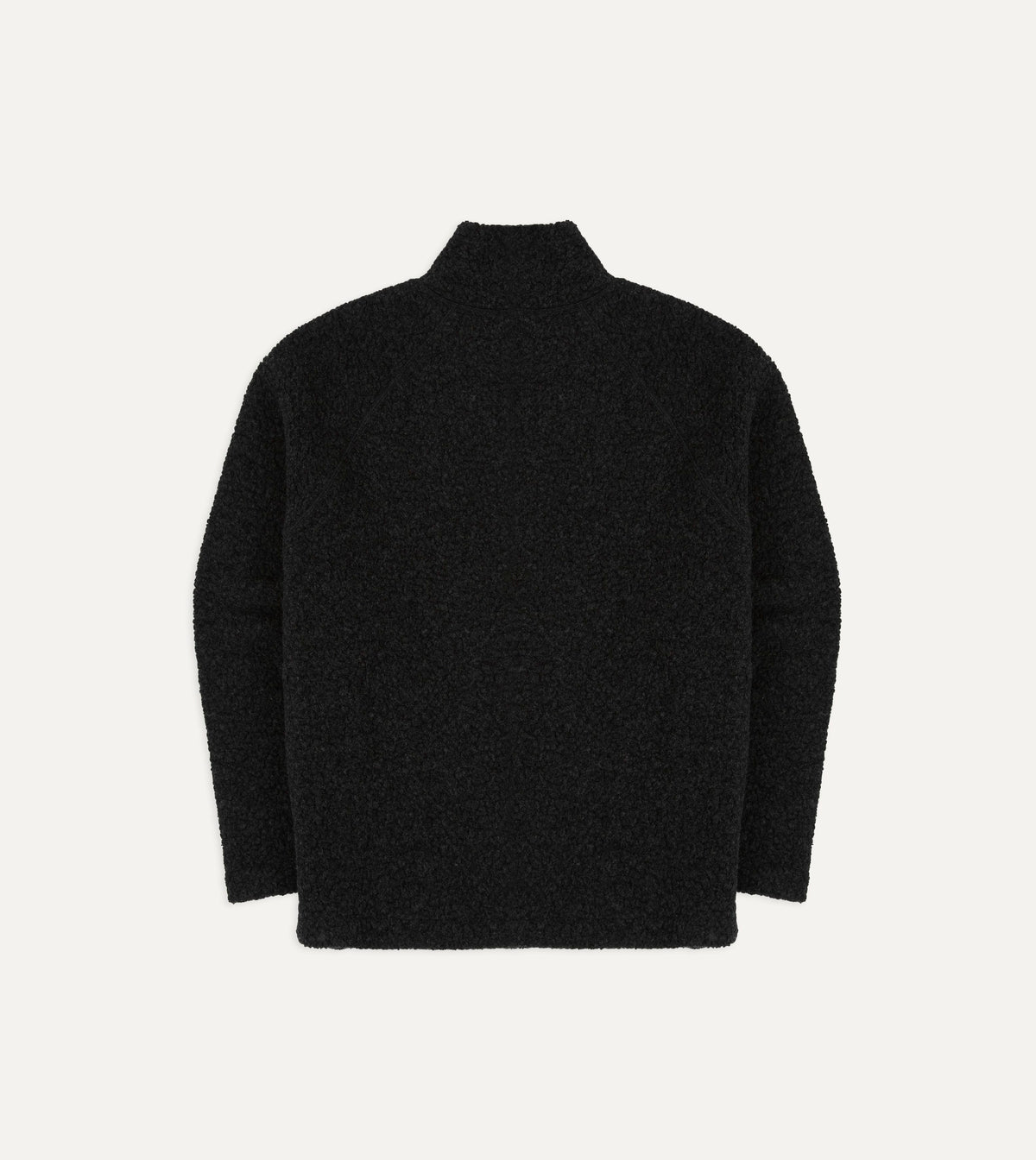 Charcoal Boucle Wool Pullover Fleece