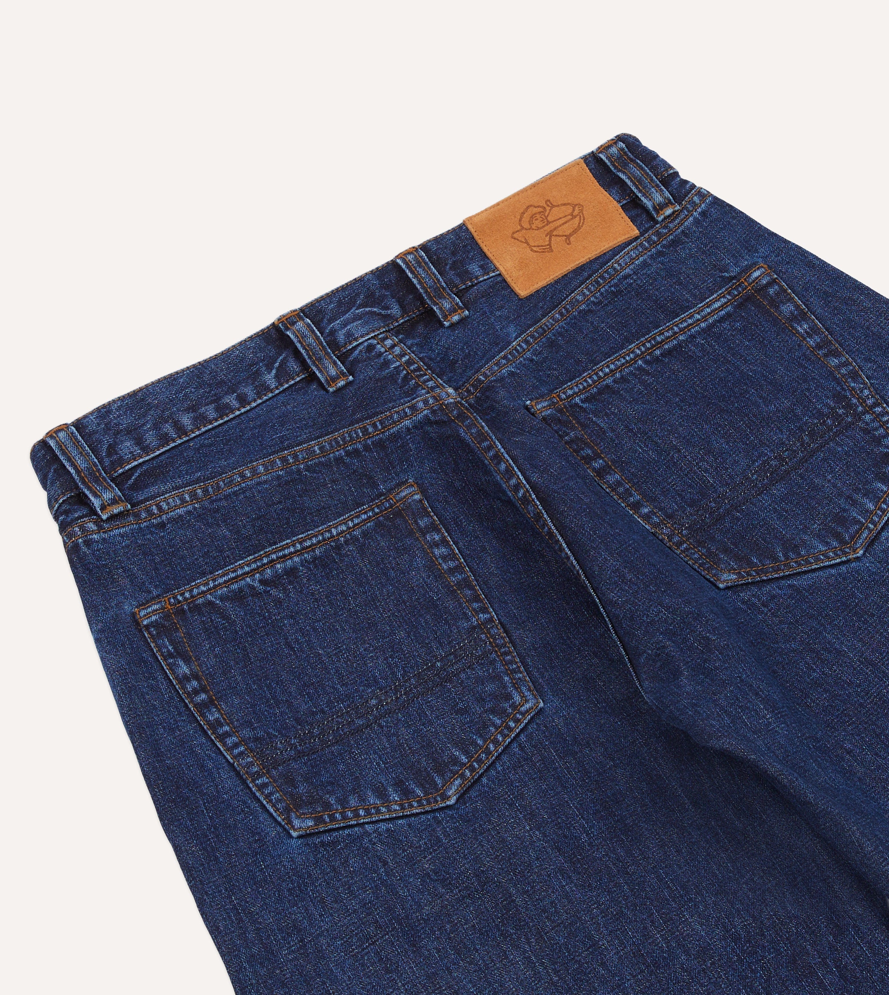 Stone Wash 14.2oz Japanese Selvedge Denim Five-Pocket Jeans – Drakes
