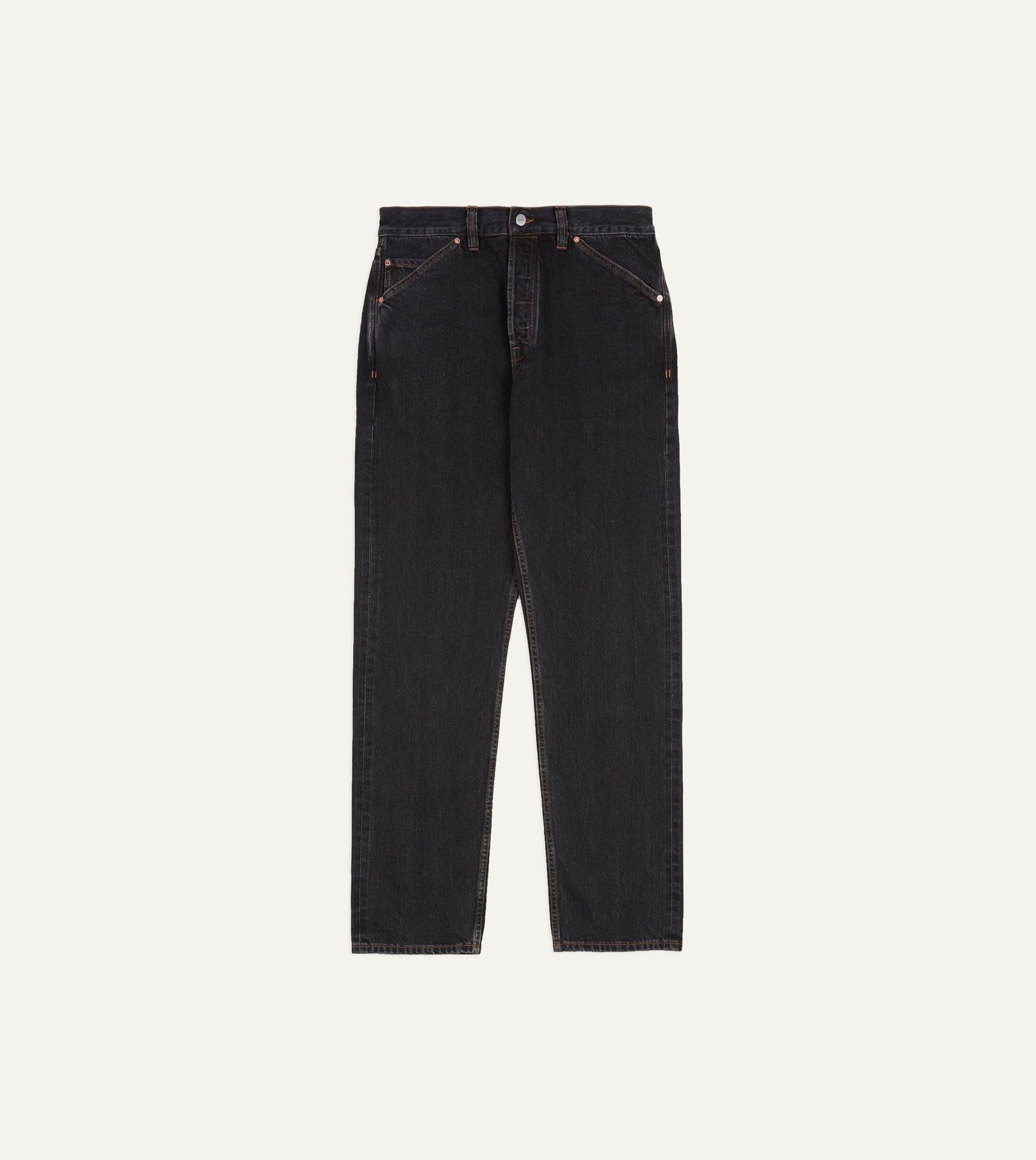 Charcoal 12.3oz Japanese Selvedge Denim Five-Pocket Jeans