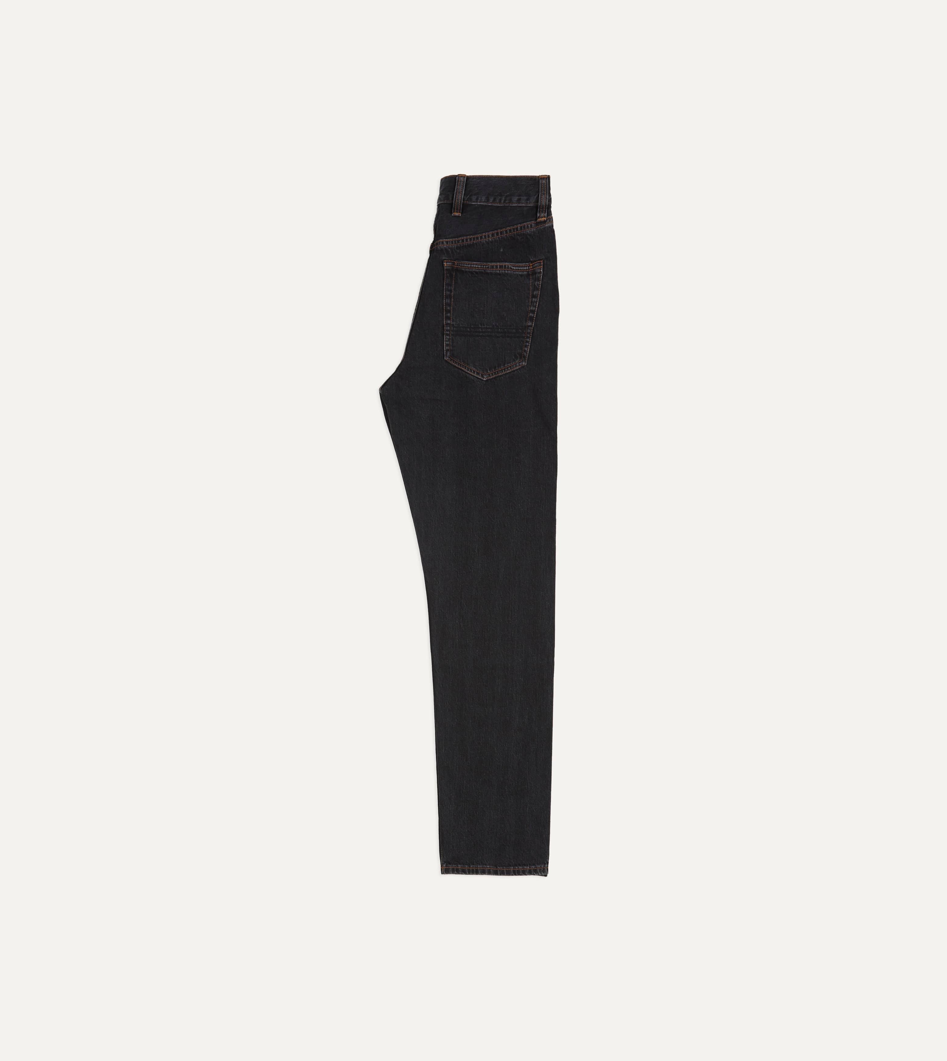 Charcoal 12.3oz Japanese Selvedge Denim Five-Pocket Jeans
