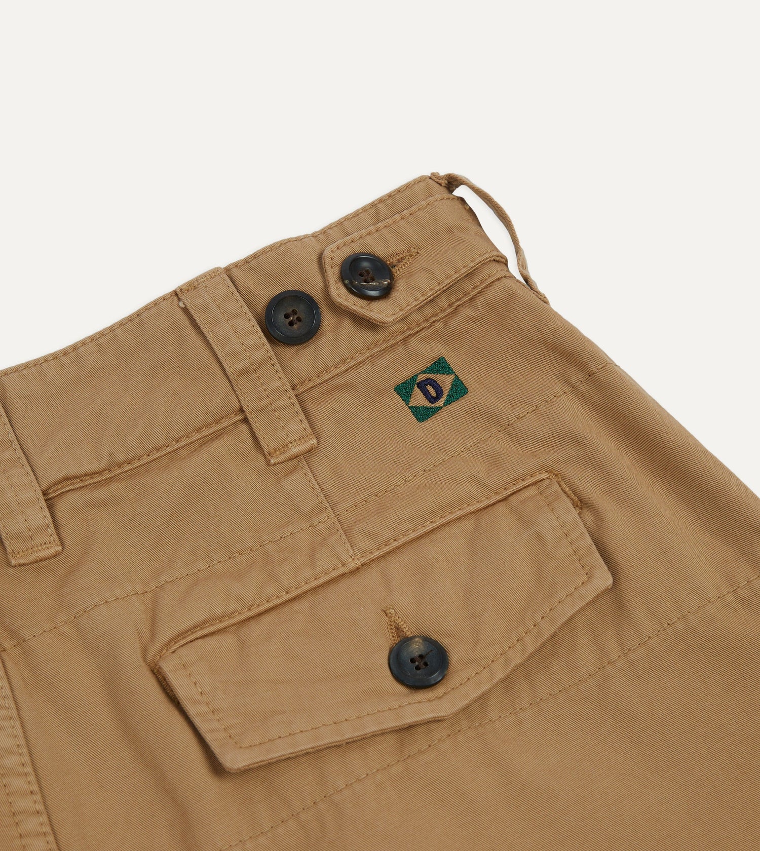 Tobacco Cotton Flat Front Chino