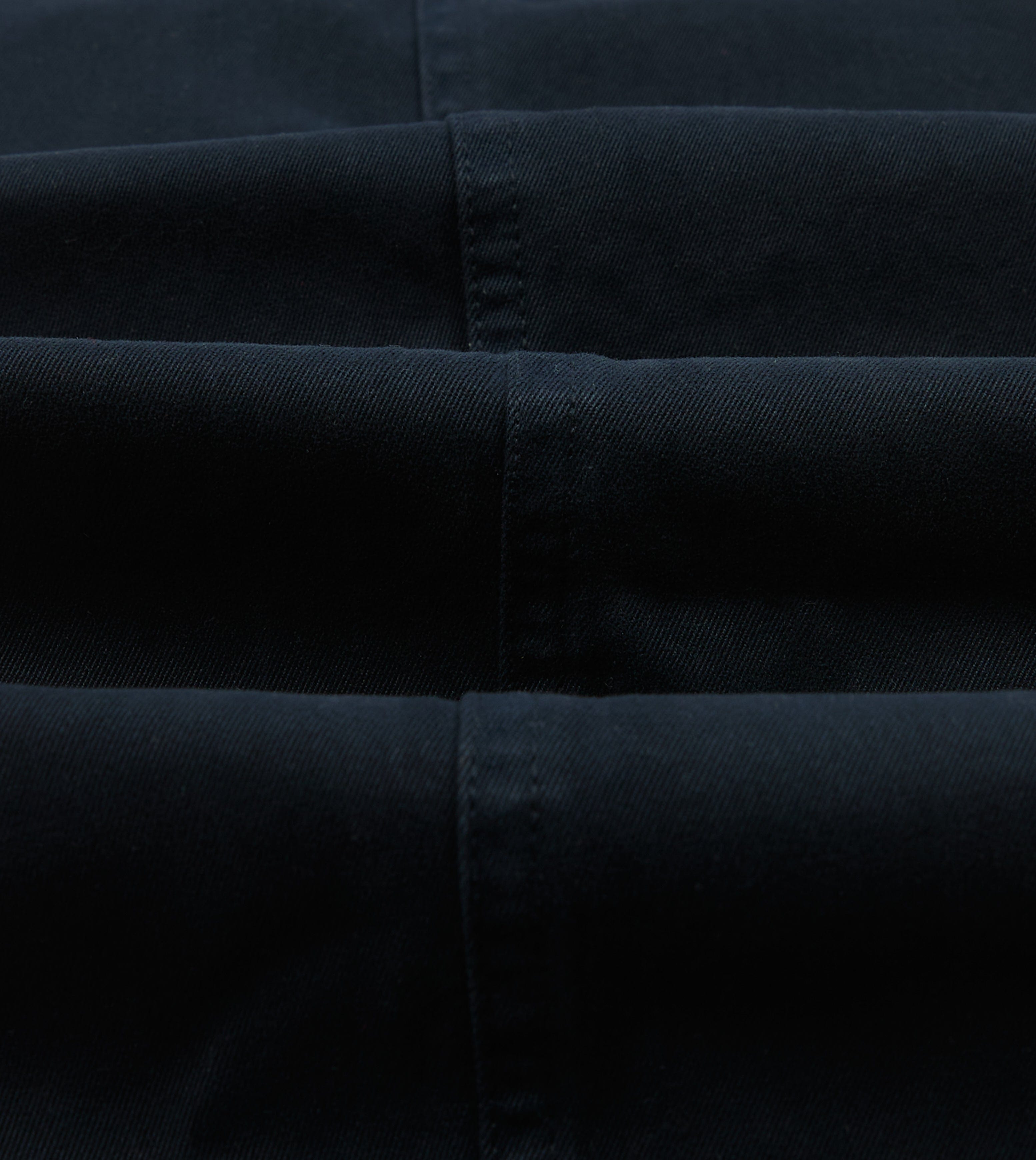 Navy Heavy Cotton Flat Front Chino